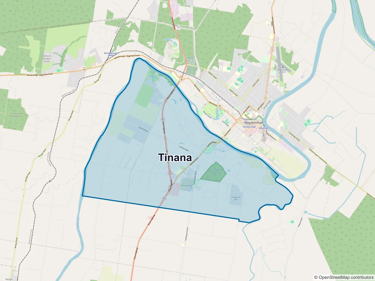 Map of Tinana, QLD, Australia