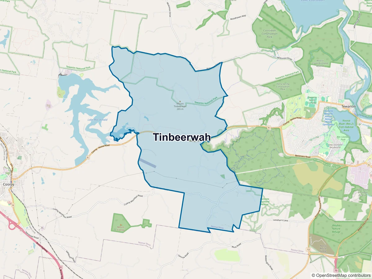 Map of Tinbeerwah, QLD, Australia