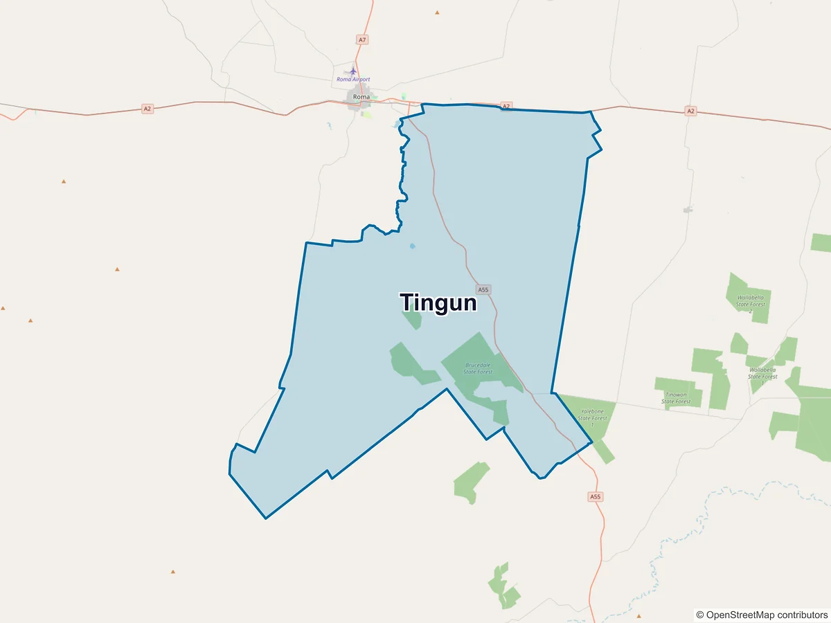 Map of Tingun, QLD, Australia
