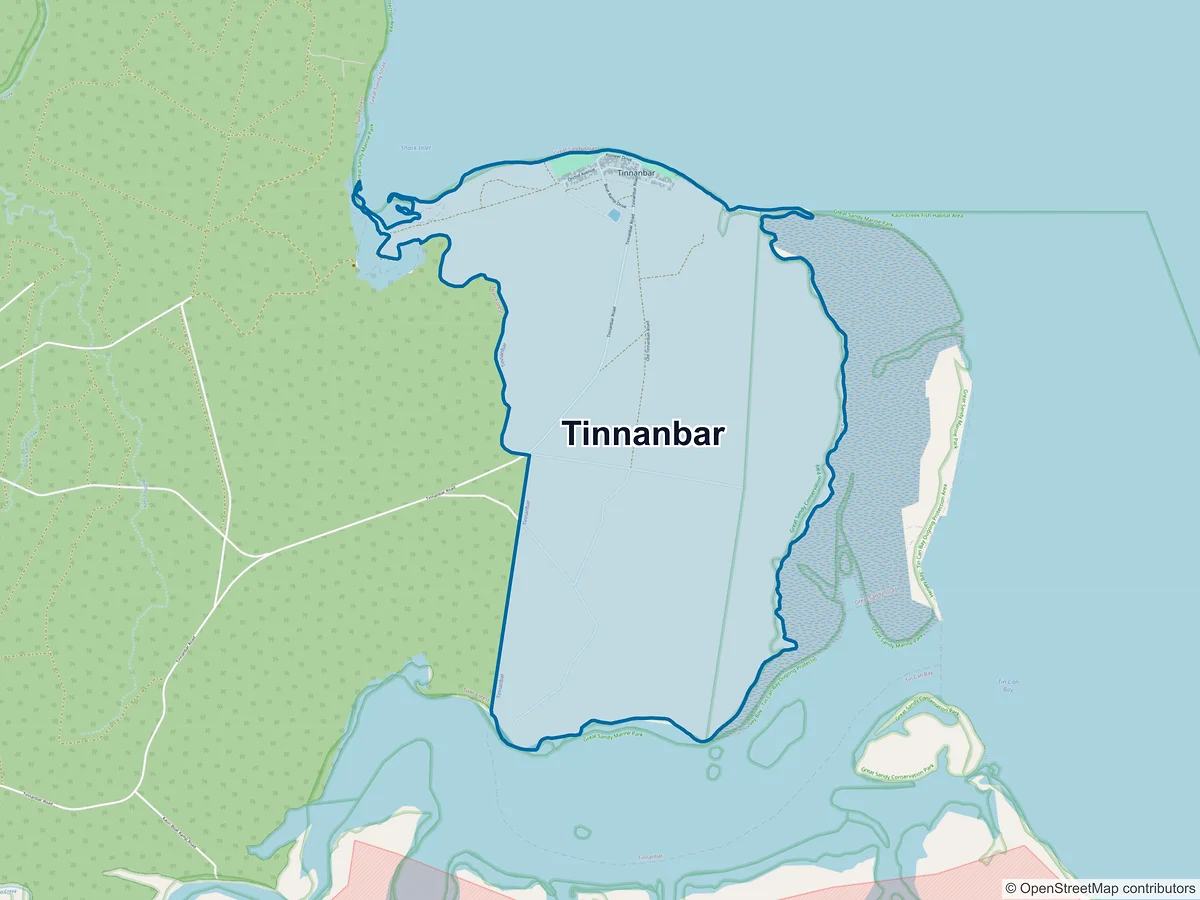 Map of Tinnanbar, QLD, Australia