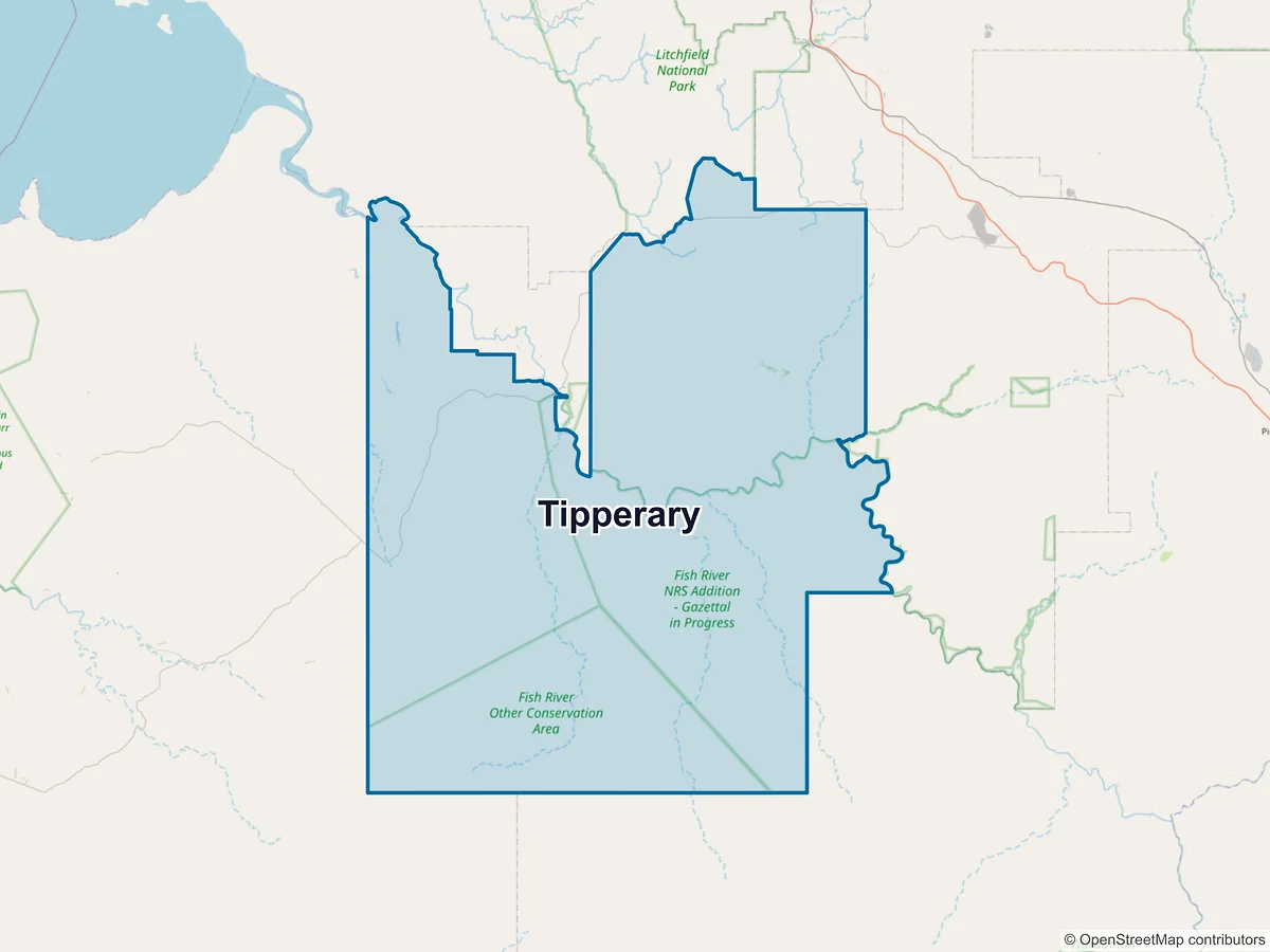 Map of Tipperary, NT, Australia