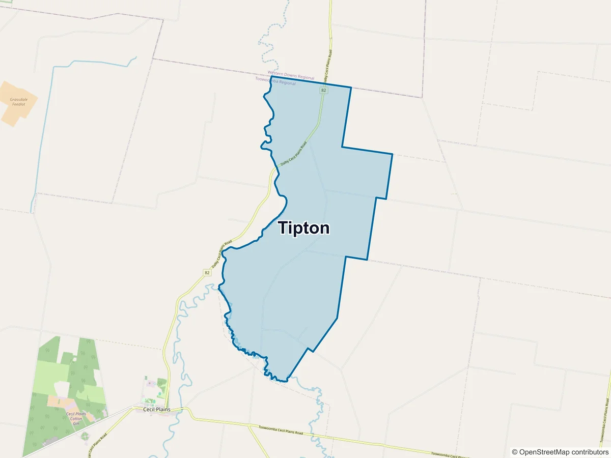 Map of Tipton, QLD, Australia
