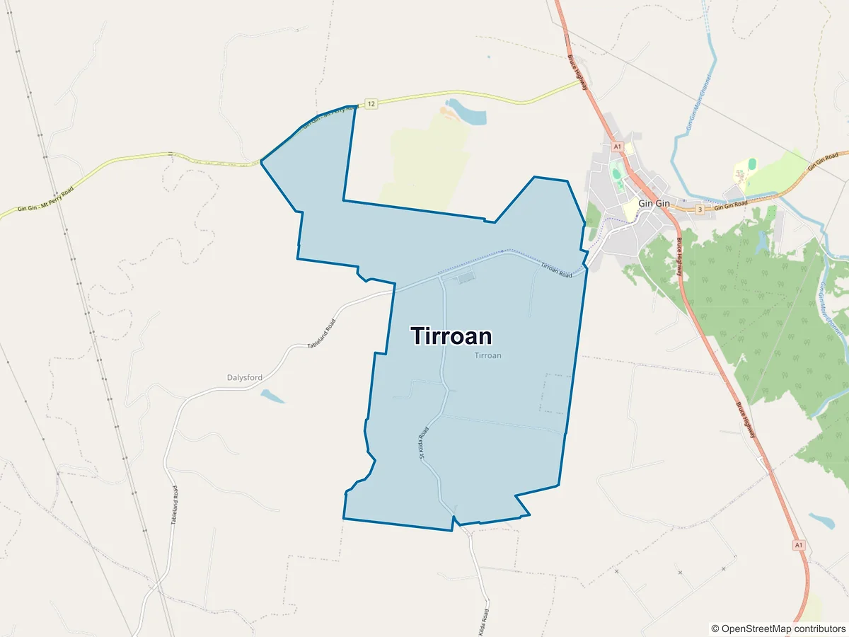 Map of Tirroan, QLD, Australia