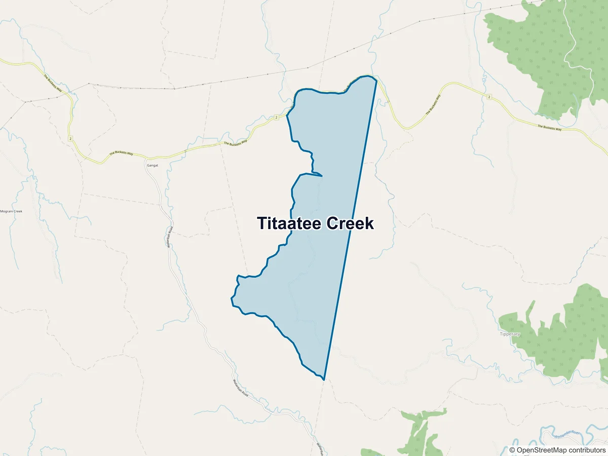 Map of Titaatee Creek, NSW, Australia