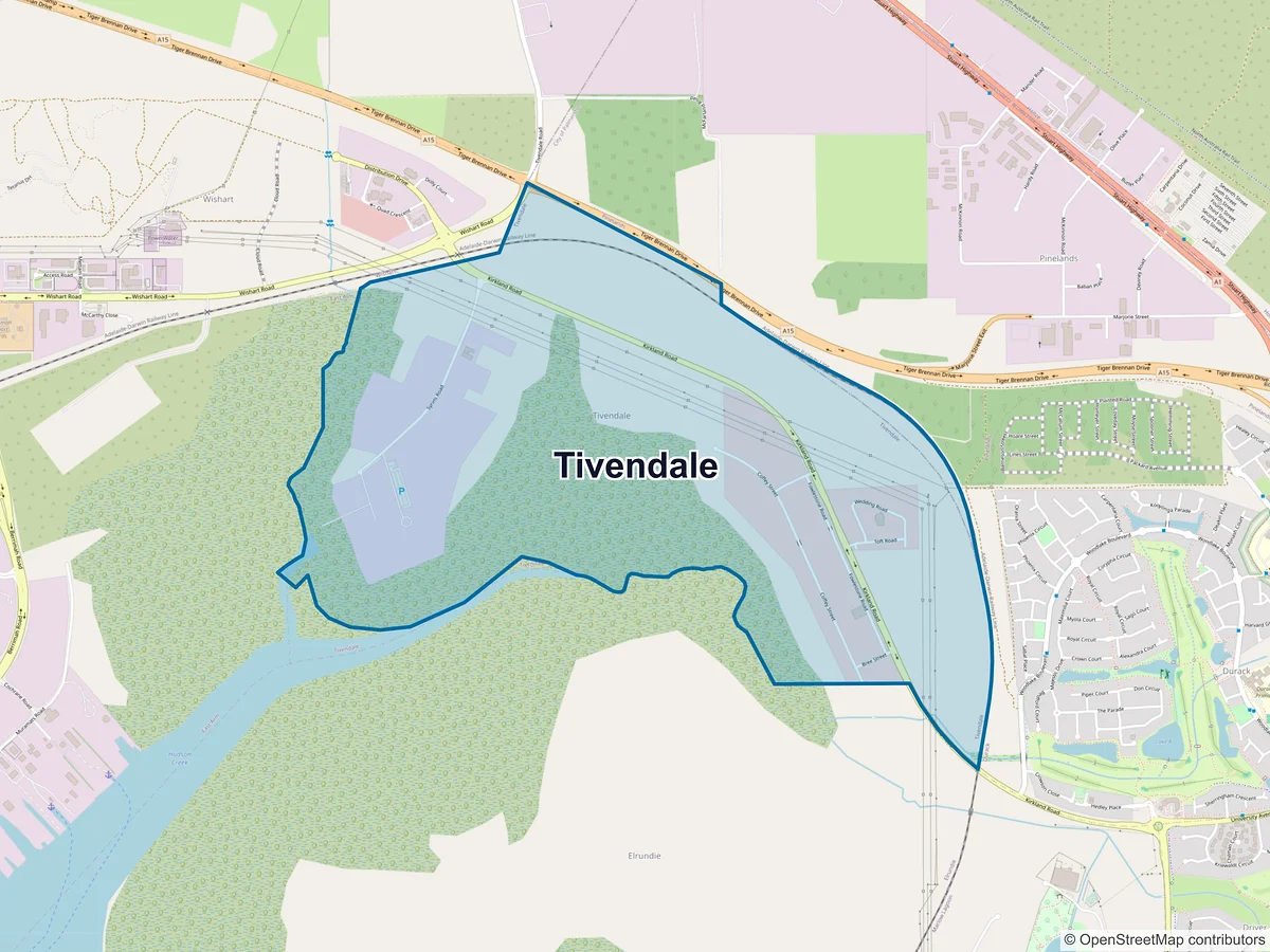 Map of Tivendale, NT, Australia