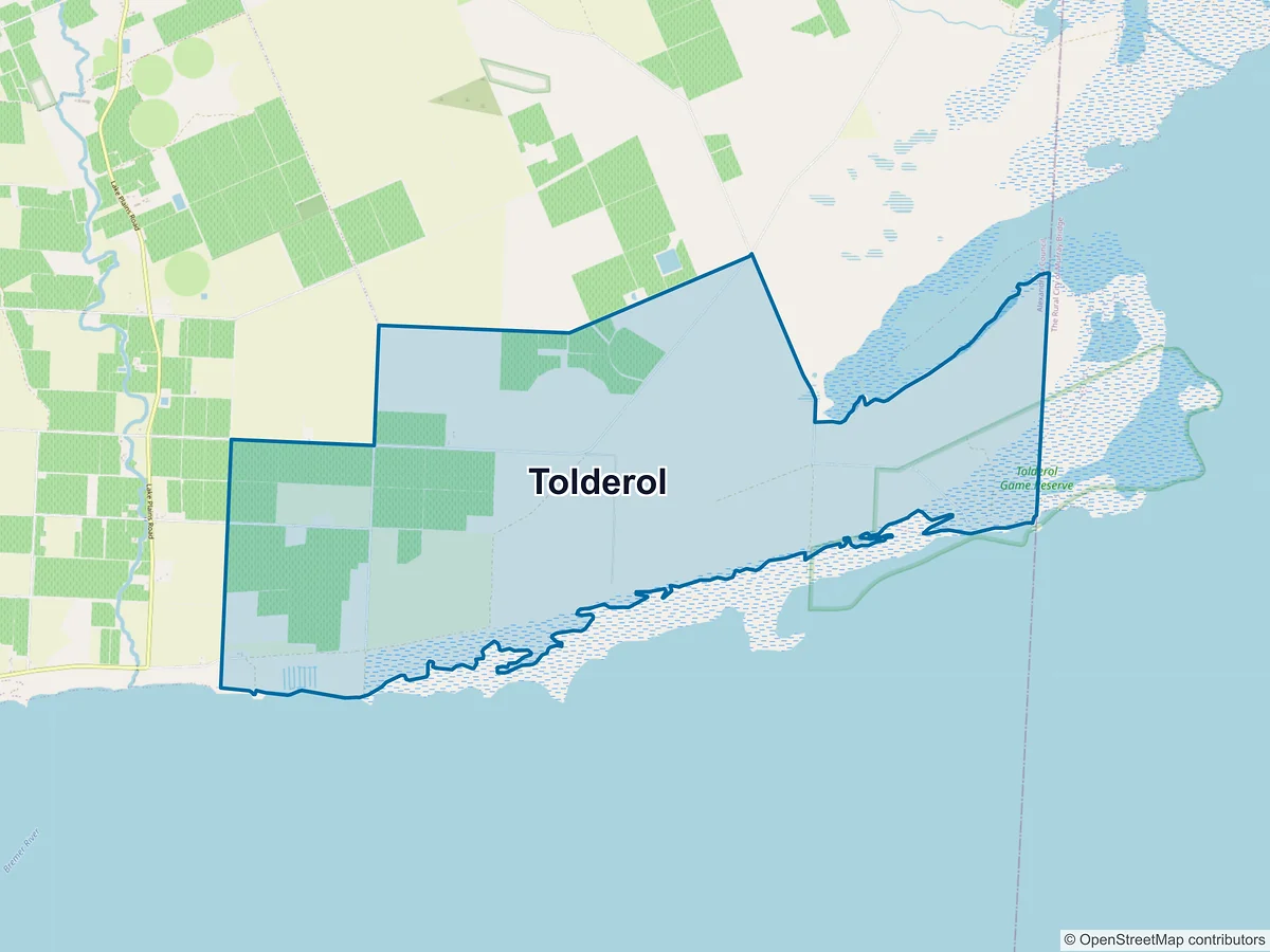 Map of Tolderol, SA, Australia