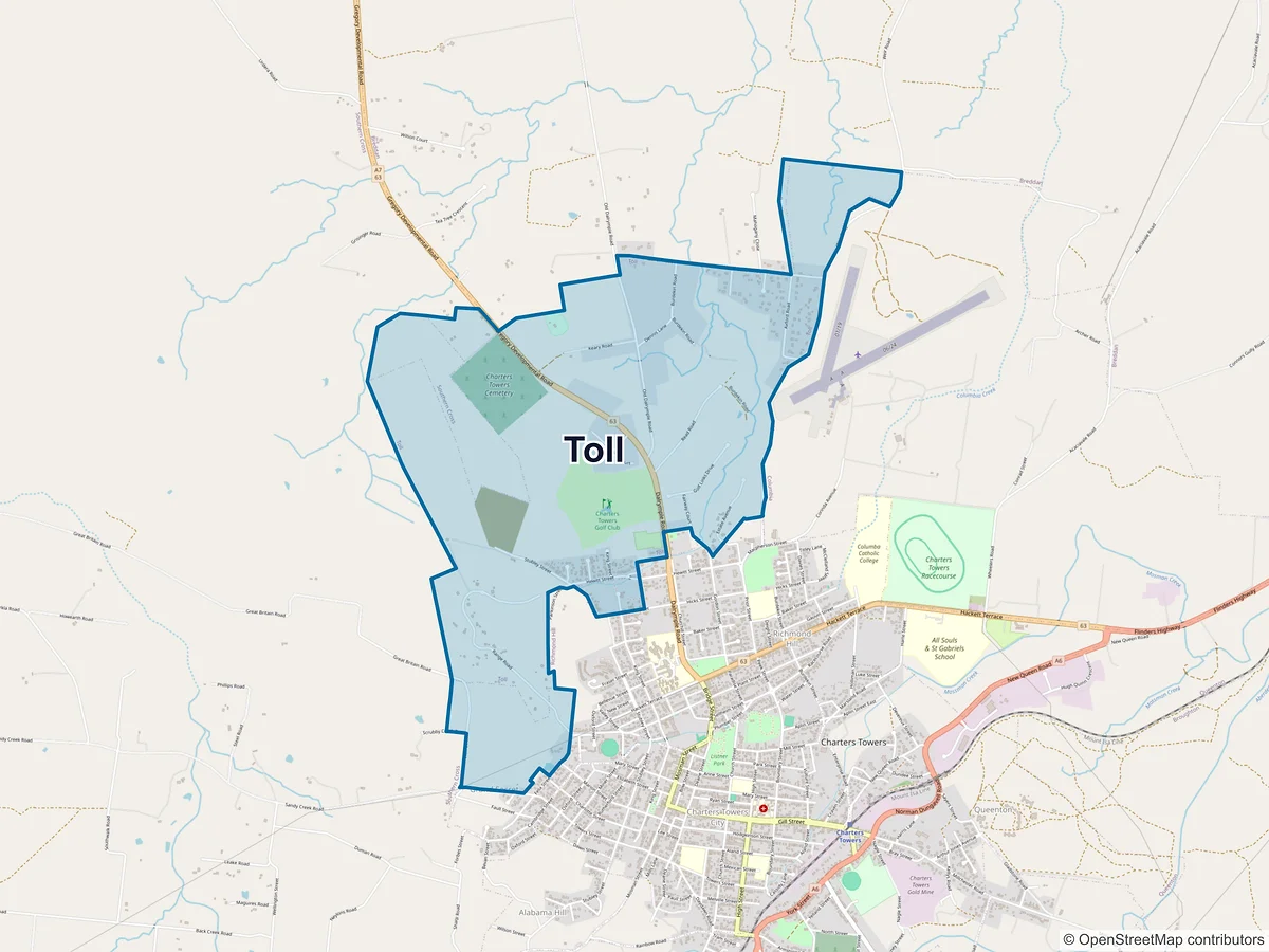 Map of Toll, QLD, Australia