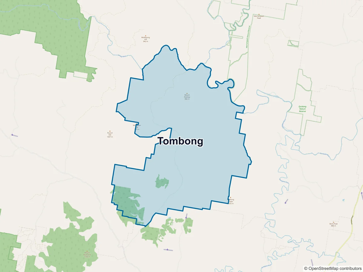 Map of Tombong, NSW, Australia