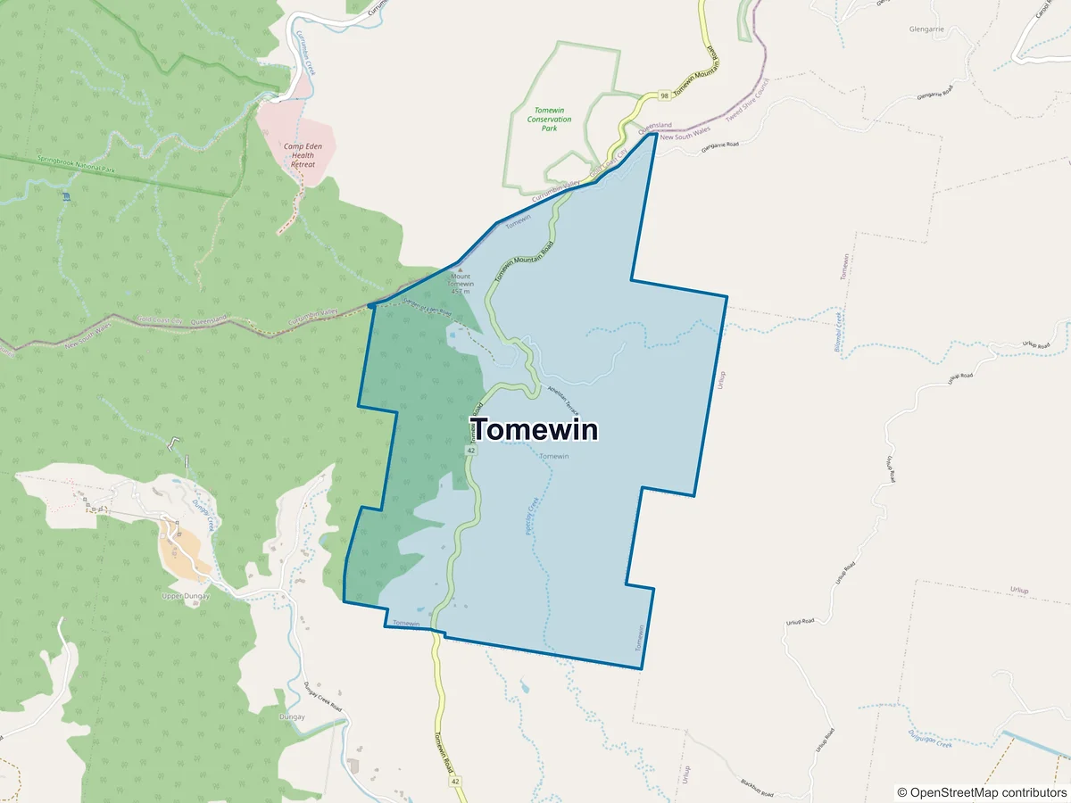 Map of Tomewin, NSW, Australia