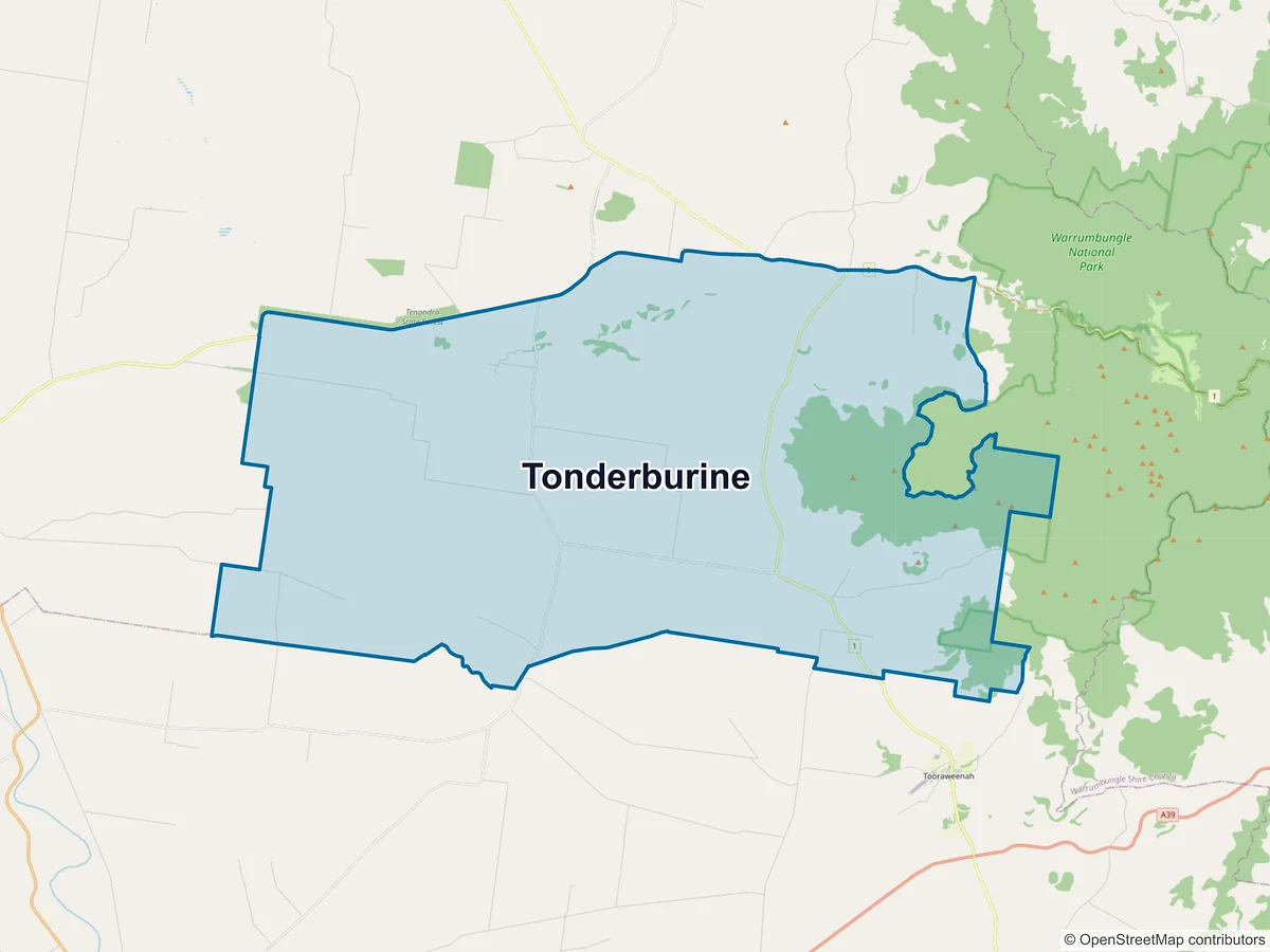 Map of Tonderburine, NSW, Australia