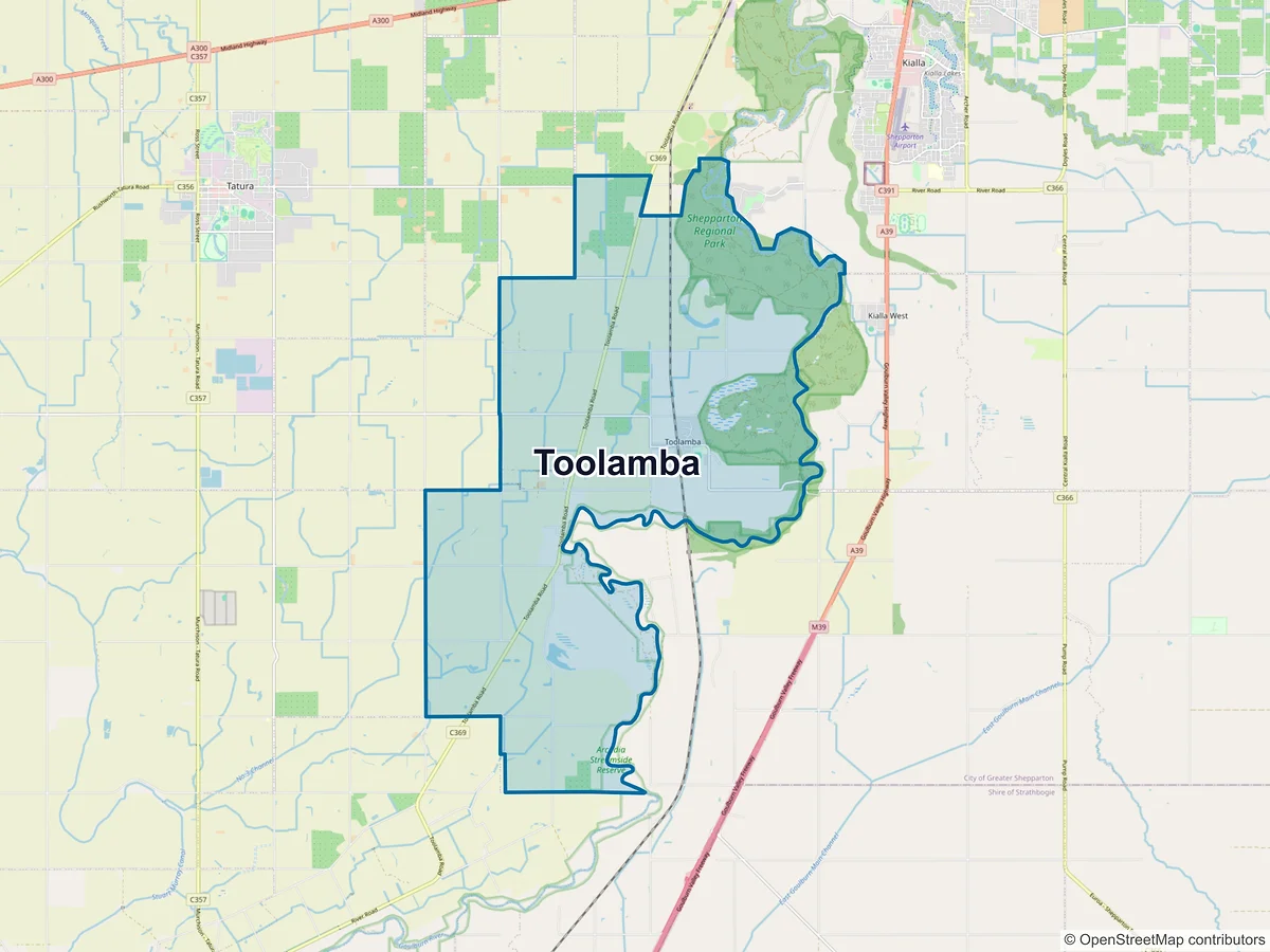 Map of Toolamba, VIC, Australia