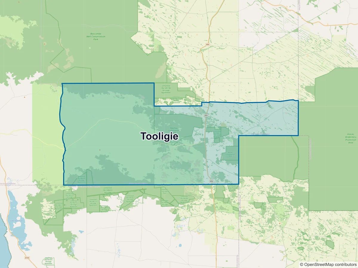 Map of Tooligie, SA, Australia