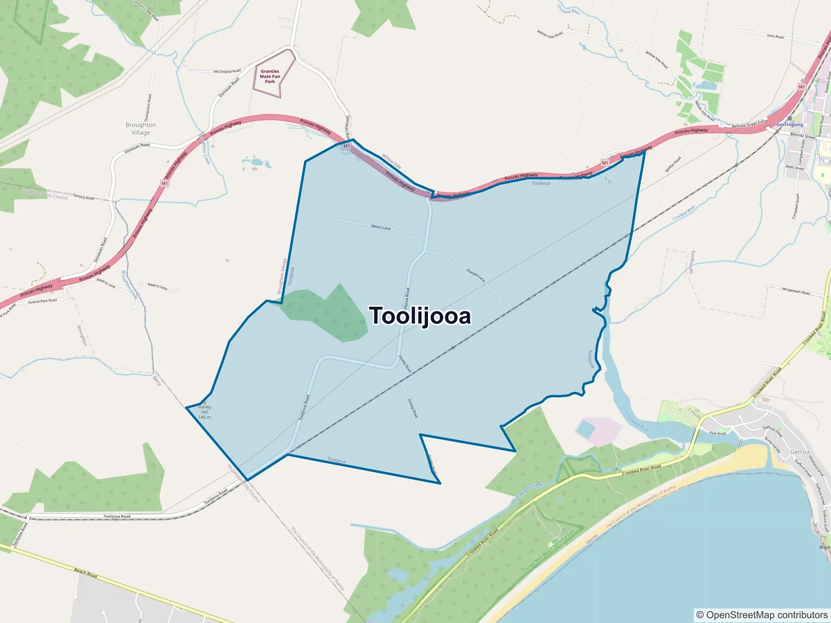 Map of Toolijooa, NSW, Australia