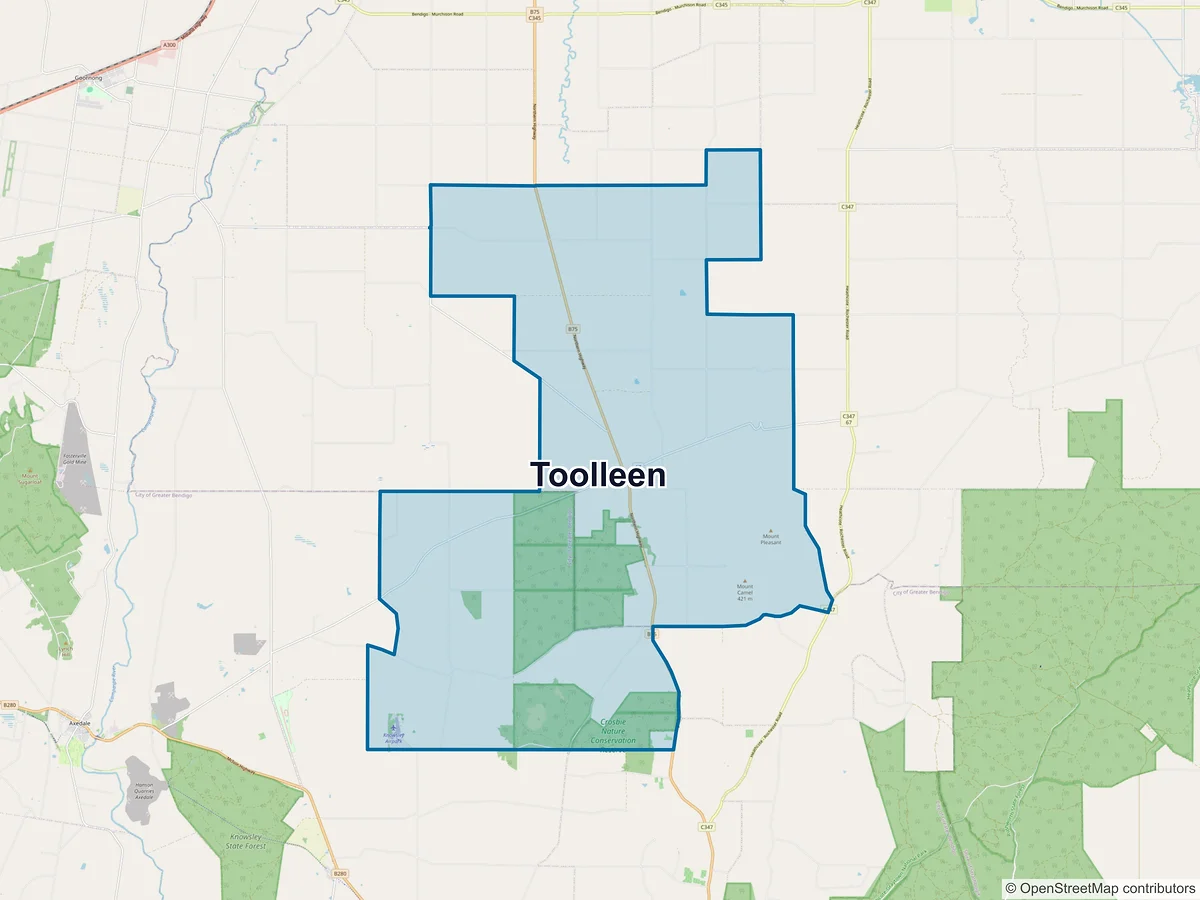 Map of Toolleen, VIC, Australia