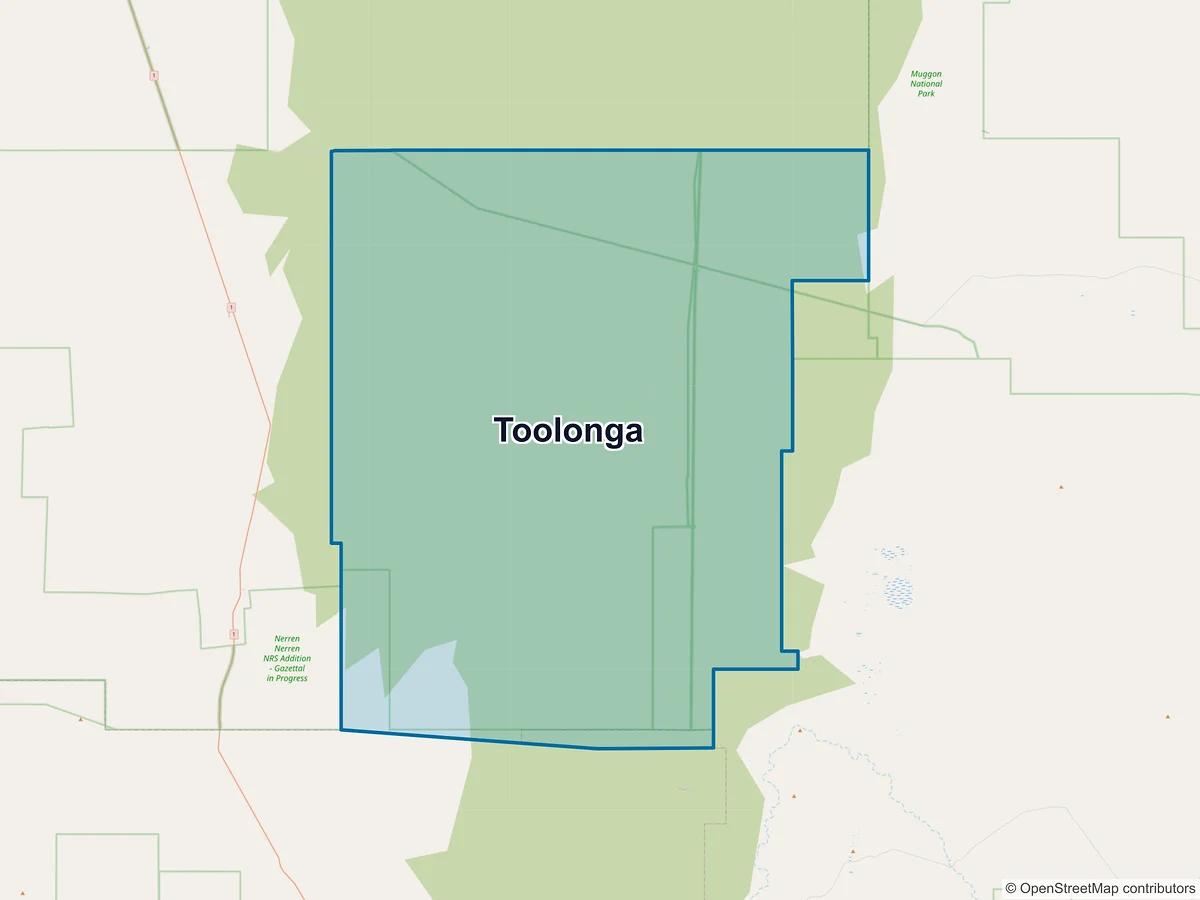 Map of Toolonga, WA, Australia