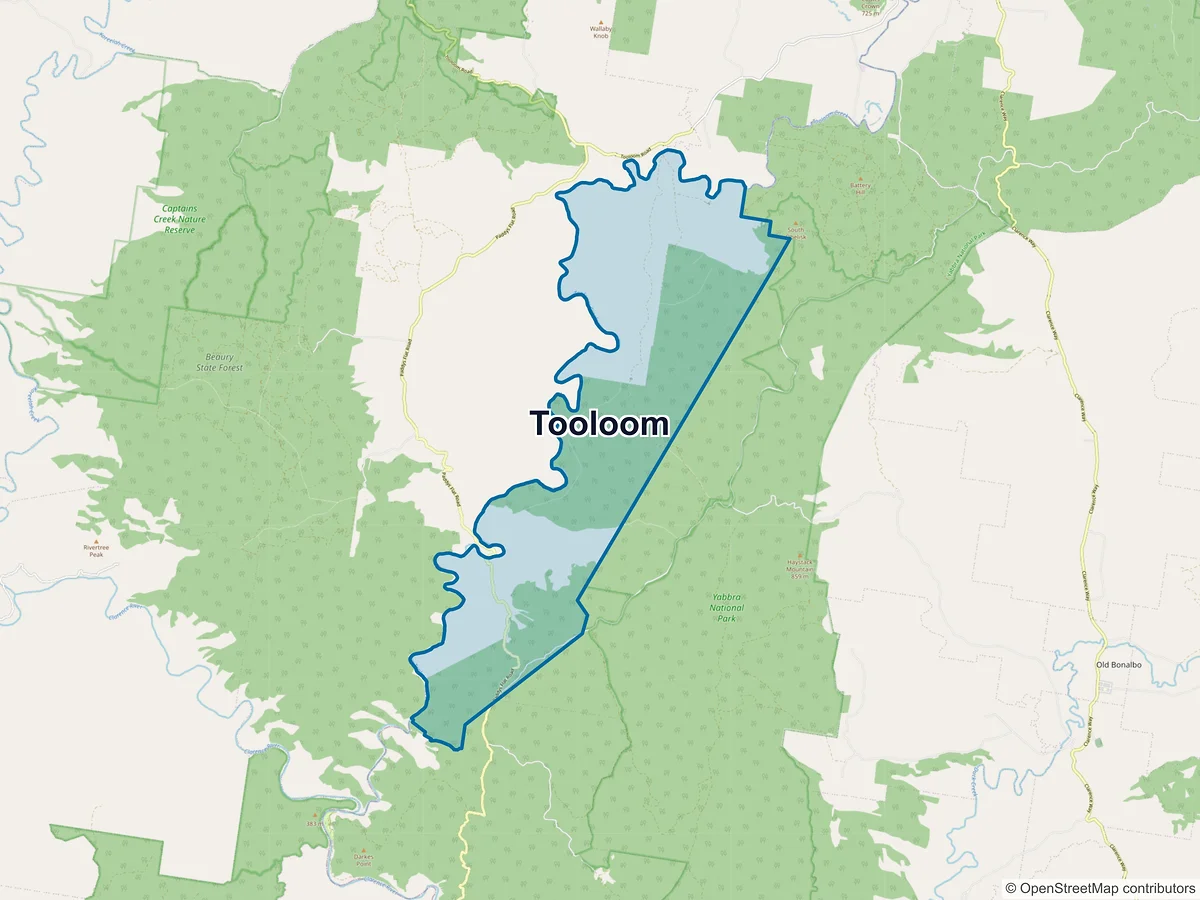 Map of Tooloom, NSW, Australia