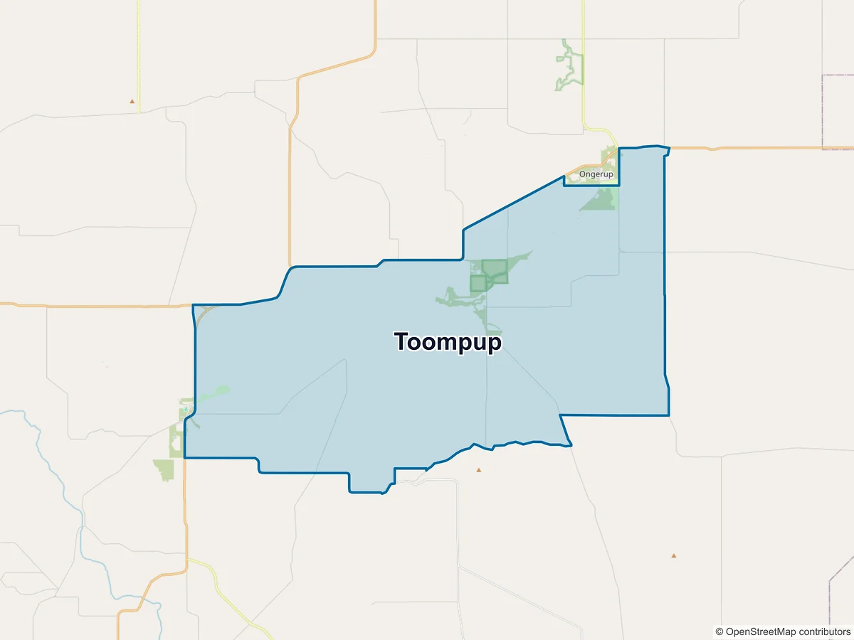 Map of Toompup, WA, Australia