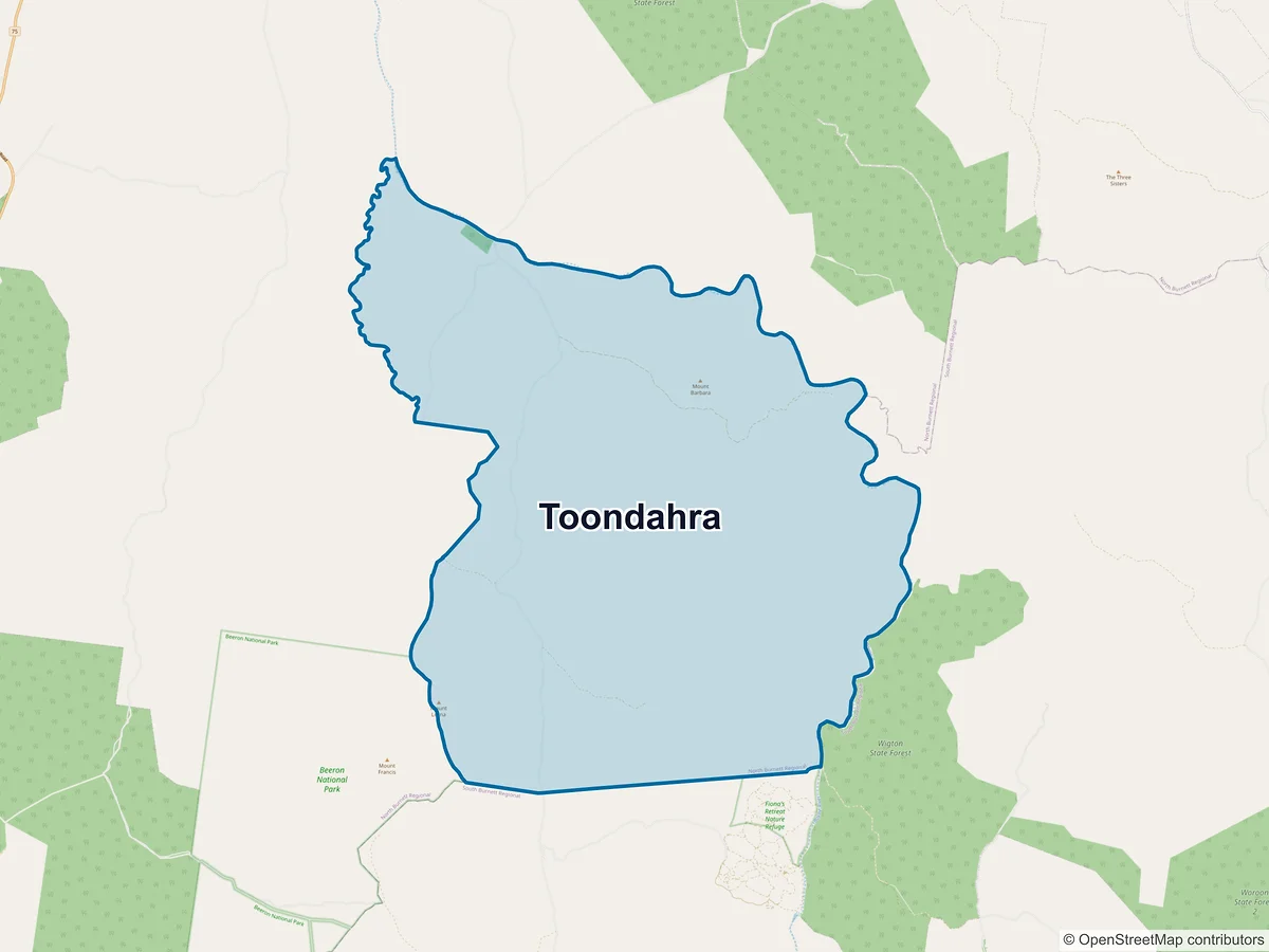 Map of Toondahra, QLD, Australia