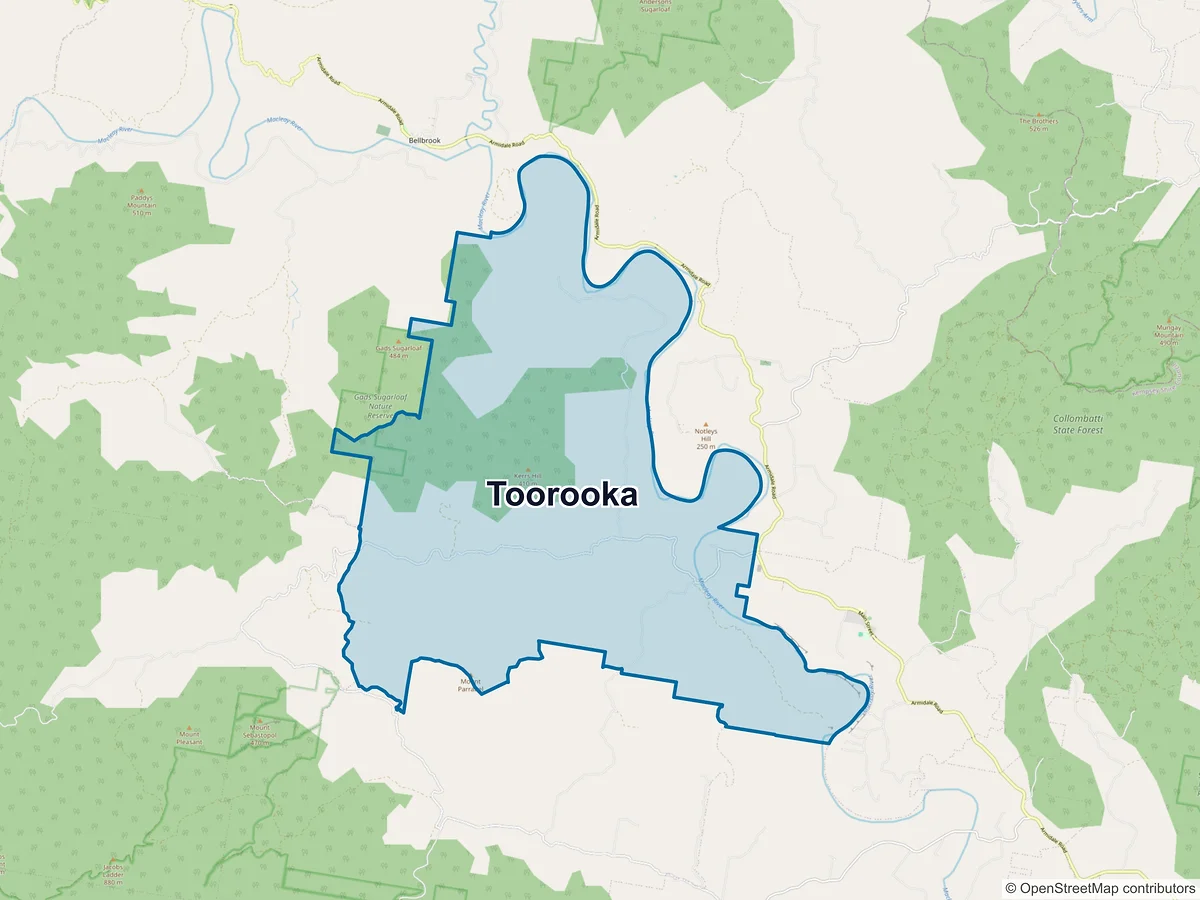 Map of Toorooka, NSW, Australia