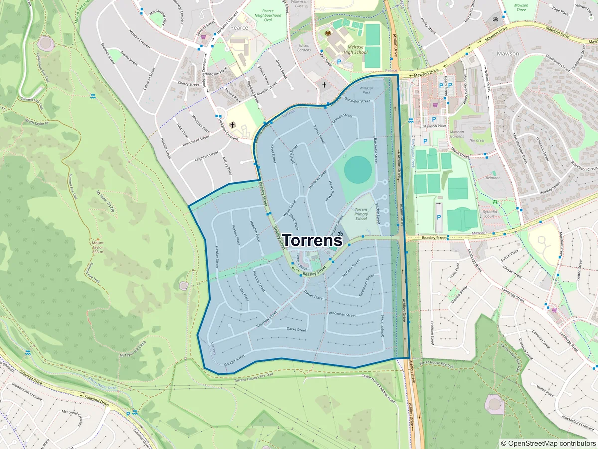 Map of Torrens, ACT, Australia