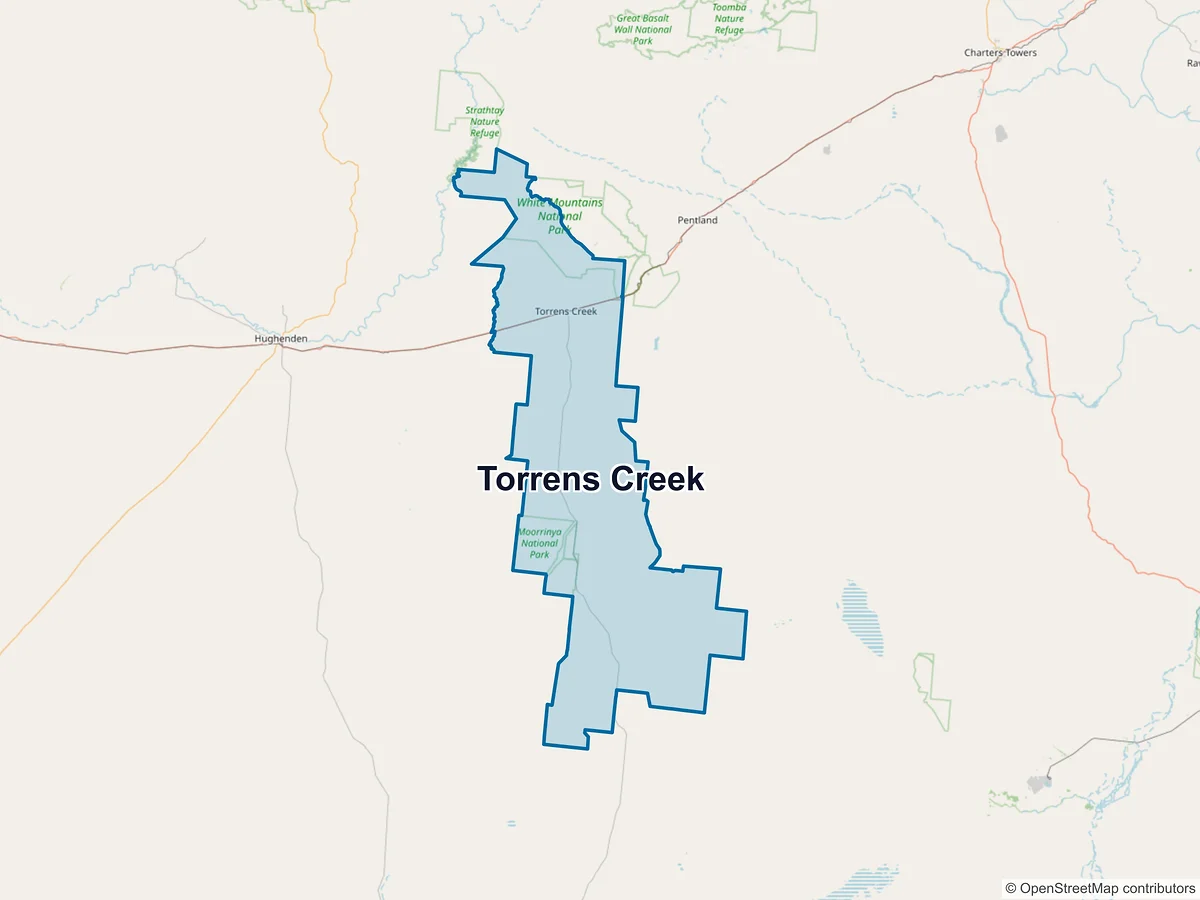 Map of Torrens Creek, QLD, Australia