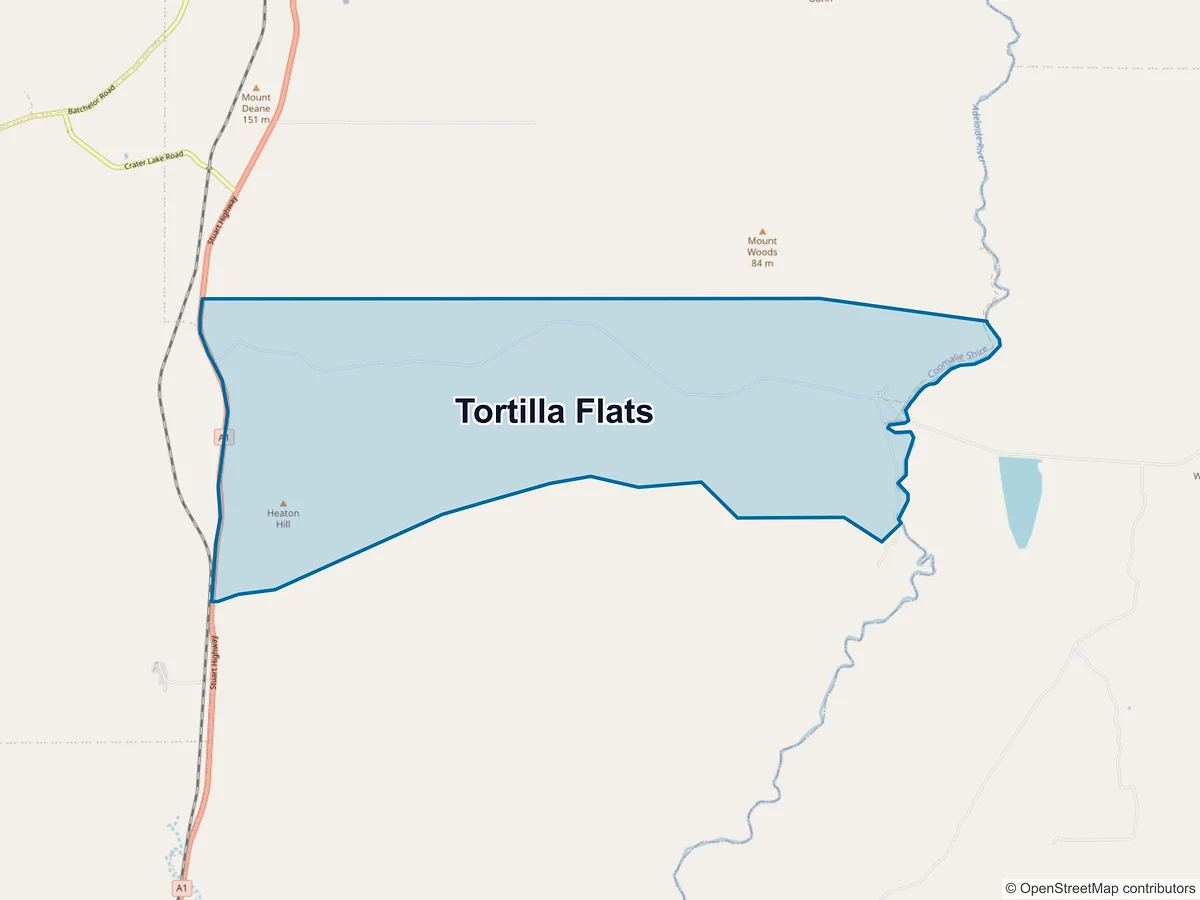 Map of Tortilla Flats, NT, Australia