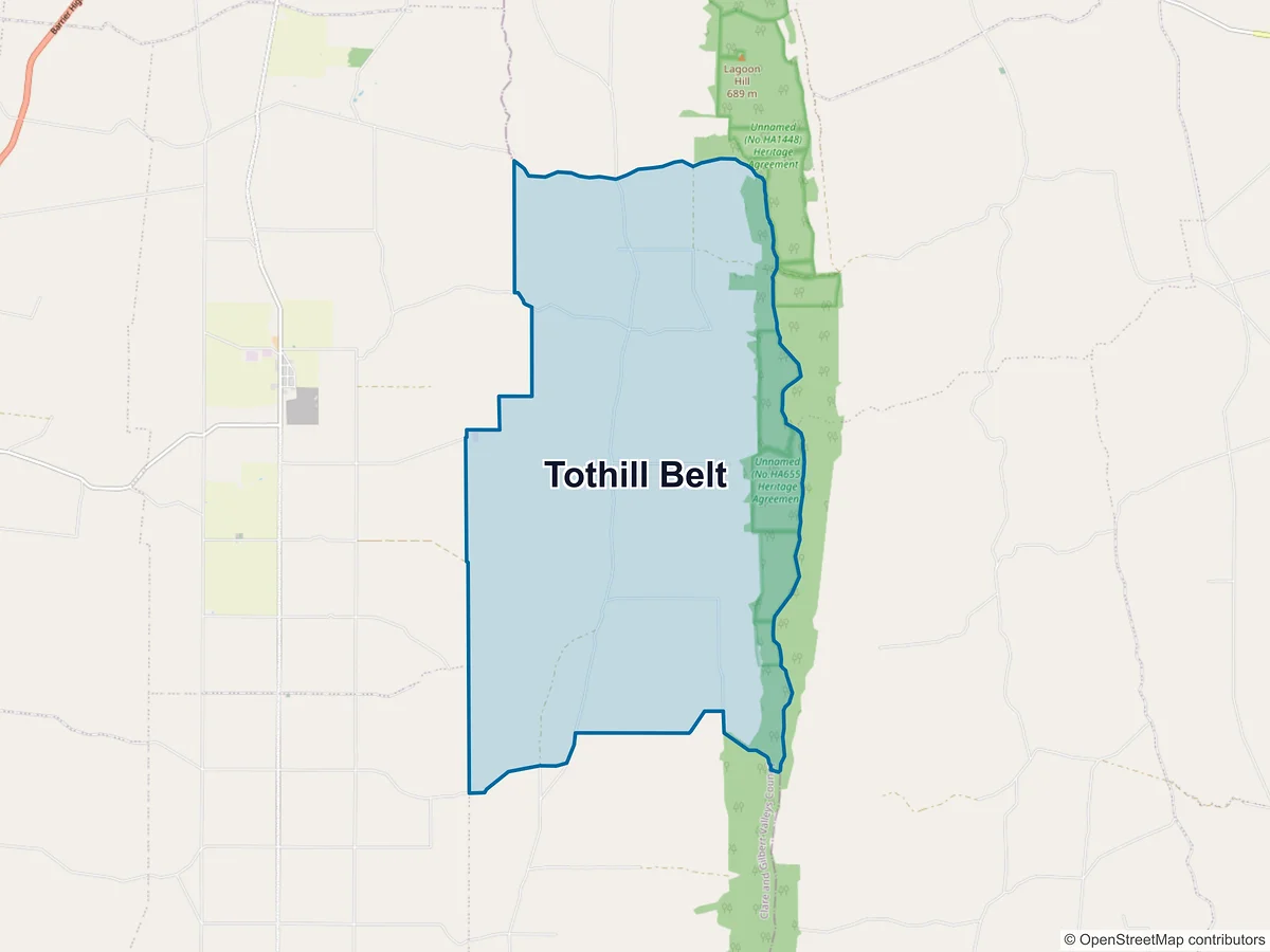 Map of Tothill Belt, SA, Australia