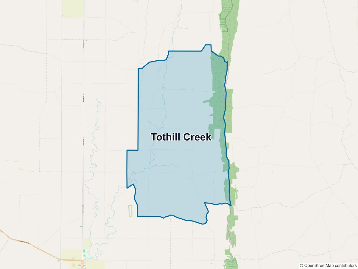 Map of Tothill Creek, SA, Australia