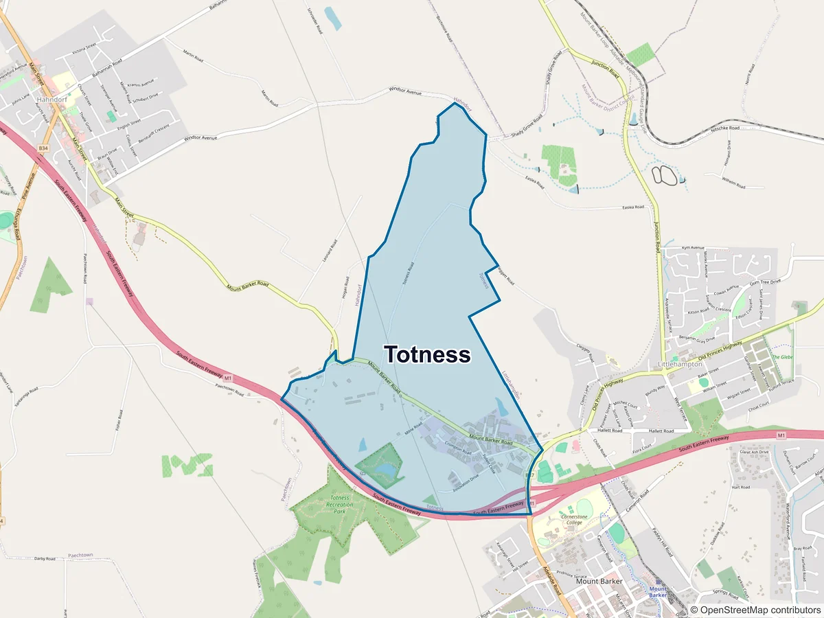 Map of Totness, SA, Australia