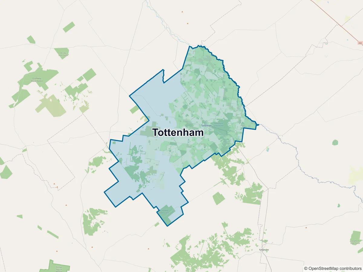 Map of Tottenham, NSW, Australia