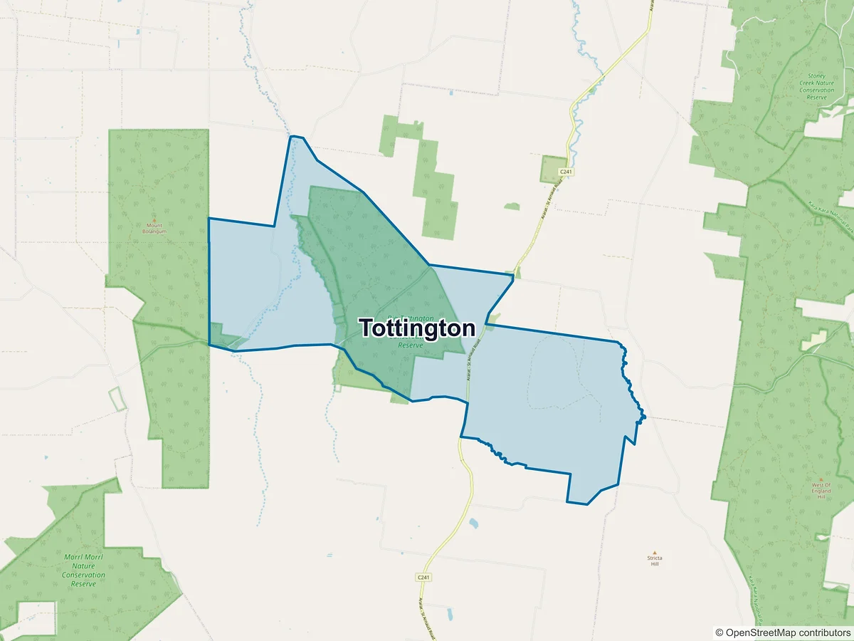 Map of Tottington, VIC, Australia