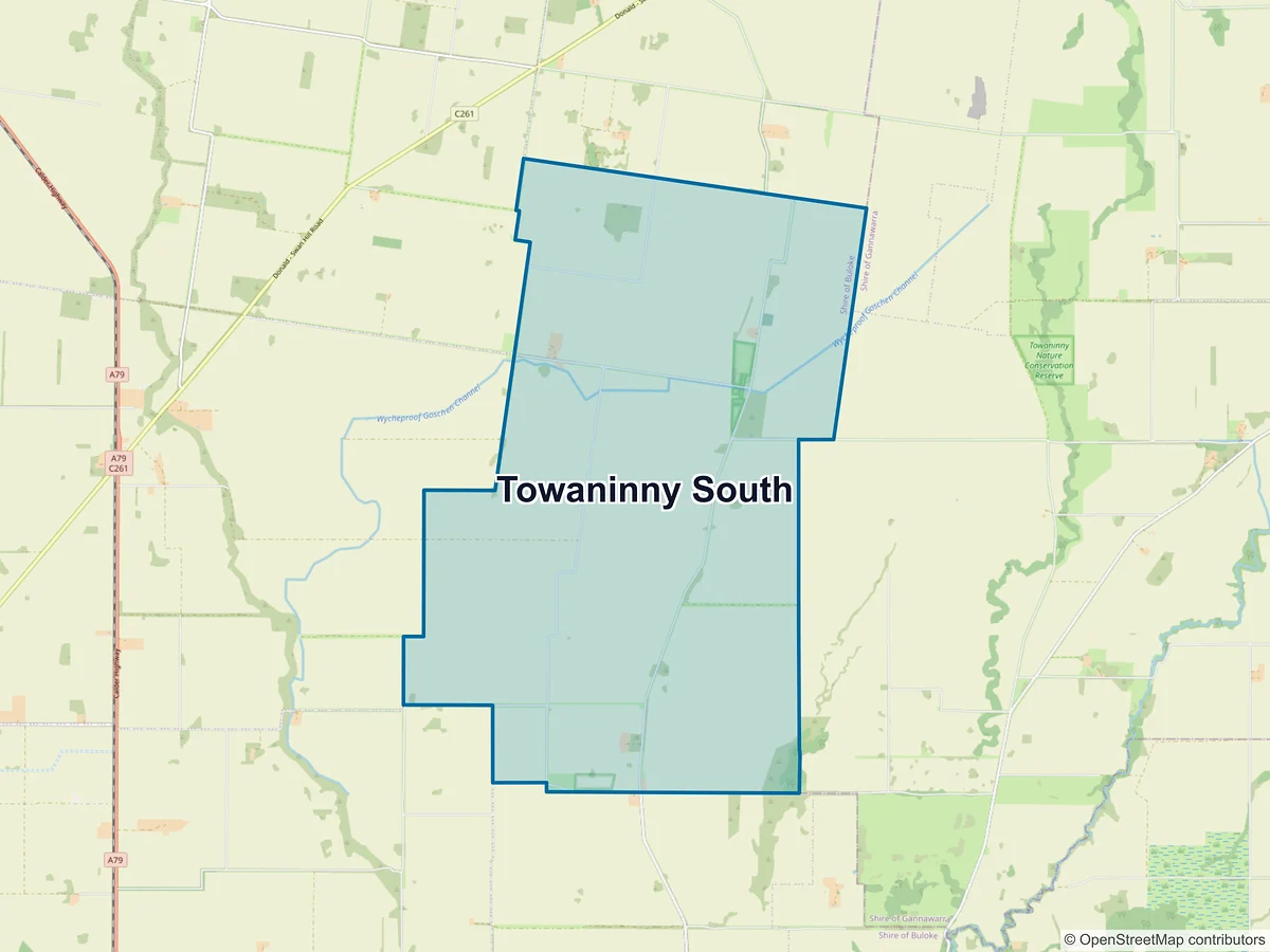 Map of Towaninny South, VIC, Australia