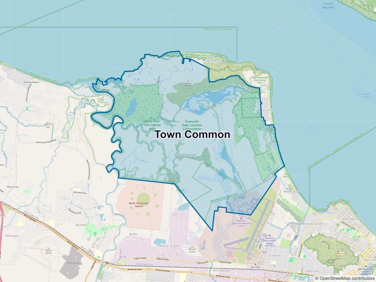 Map of Town Common, QLD, Australia
