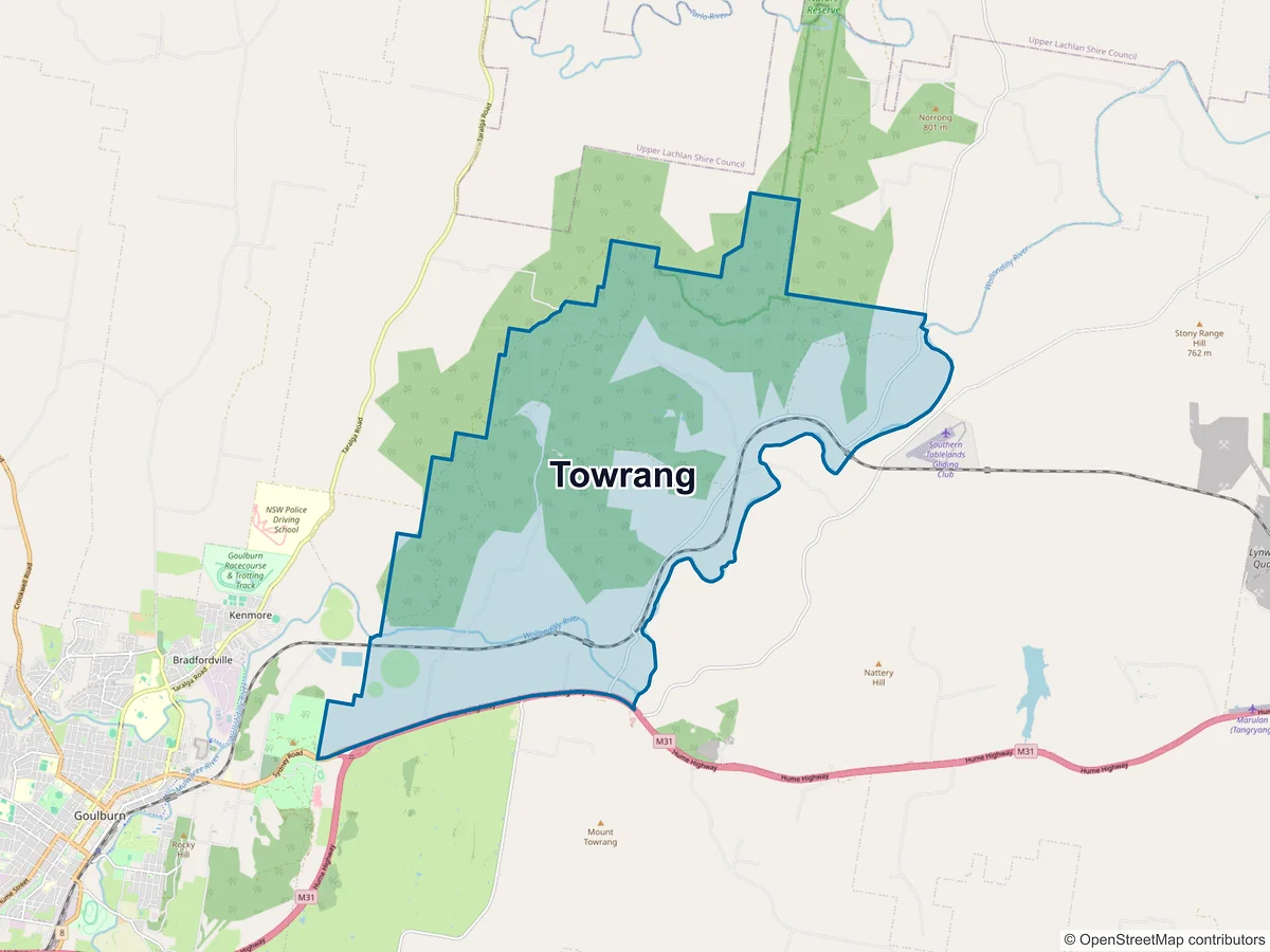 Map of Towrang, NSW, Australia