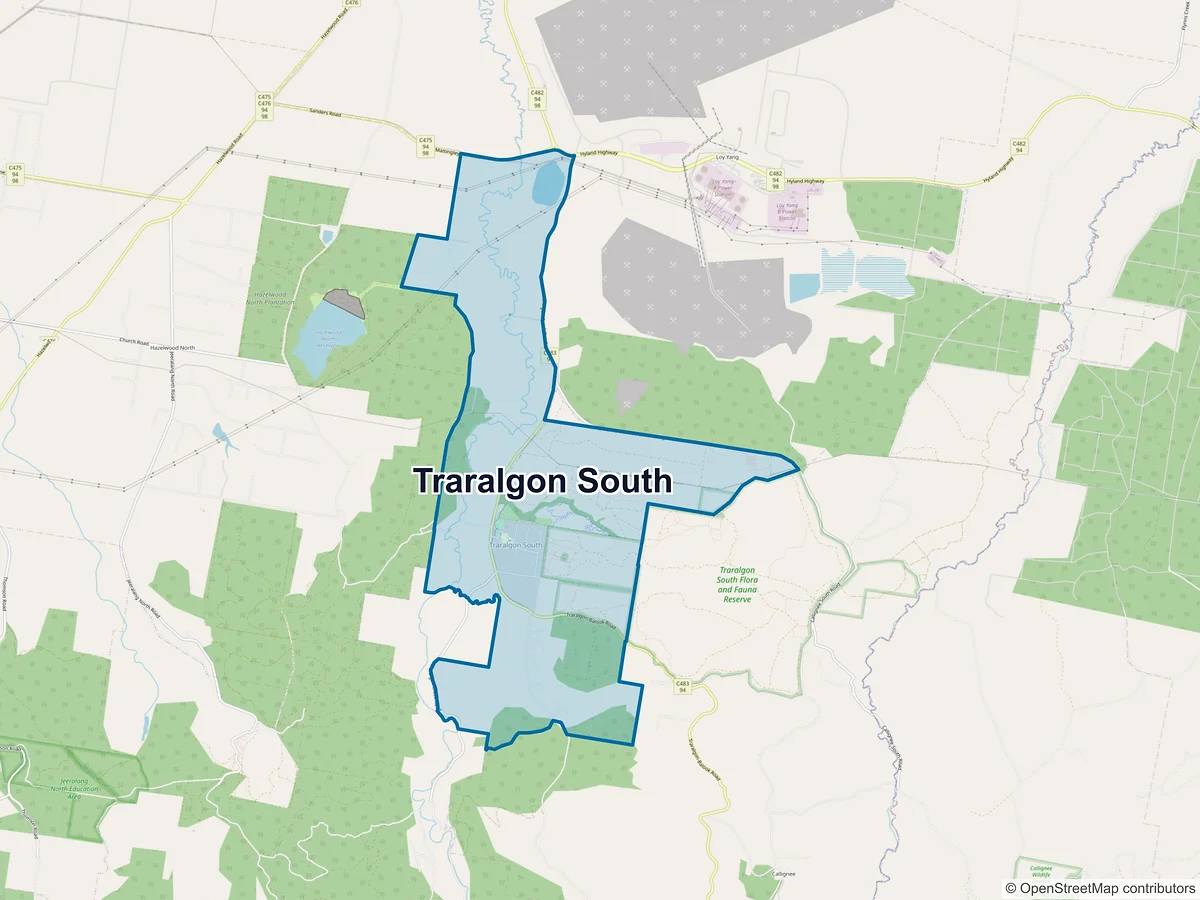 Map of Traralgon South, VIC, Australia