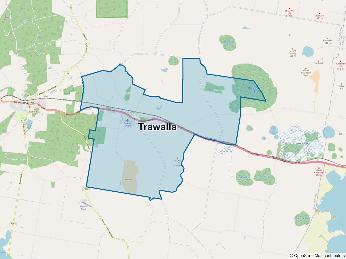 Map of Trawalla, VIC, Australia