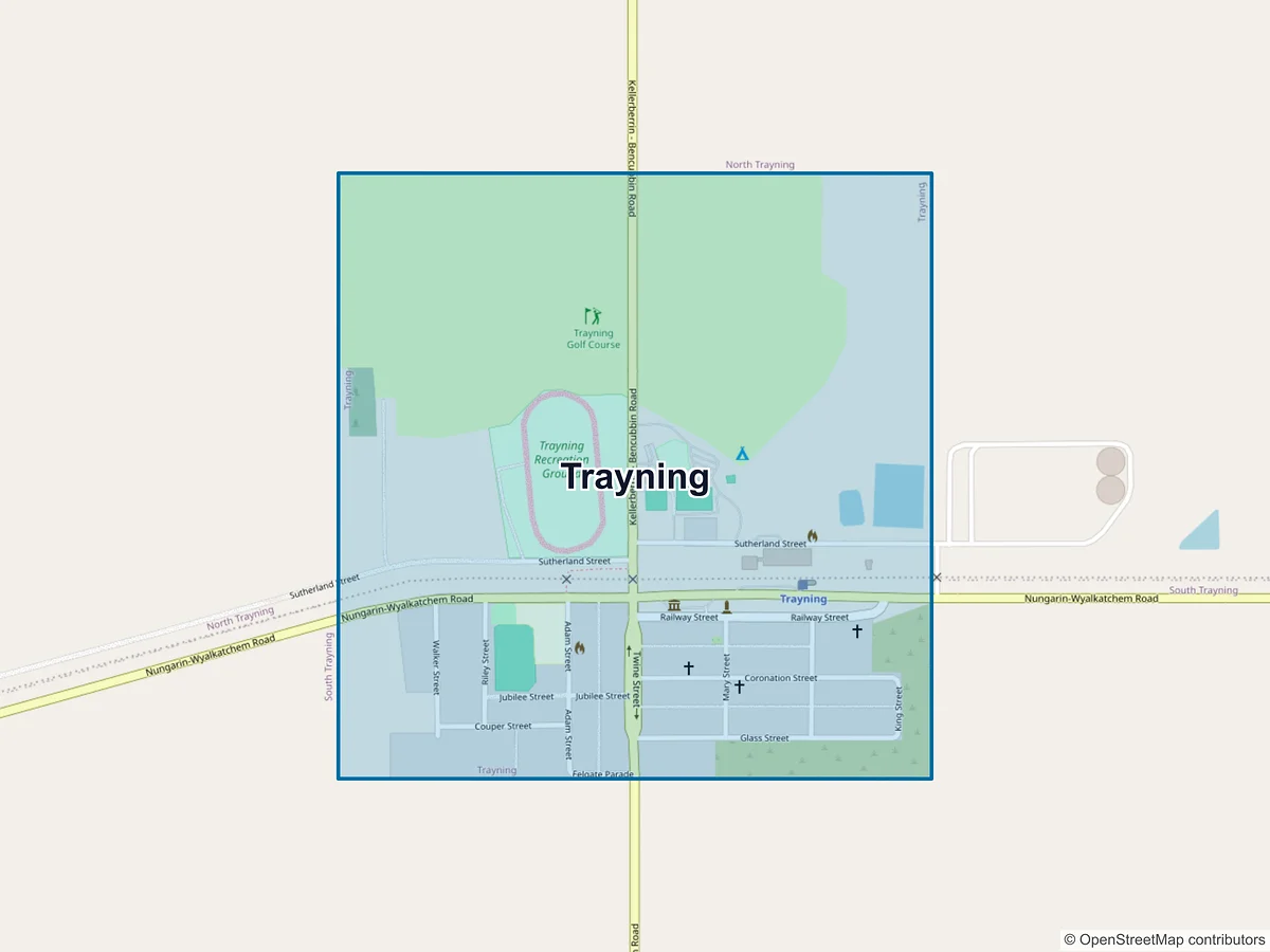 Map of Trayning, WA, Australia