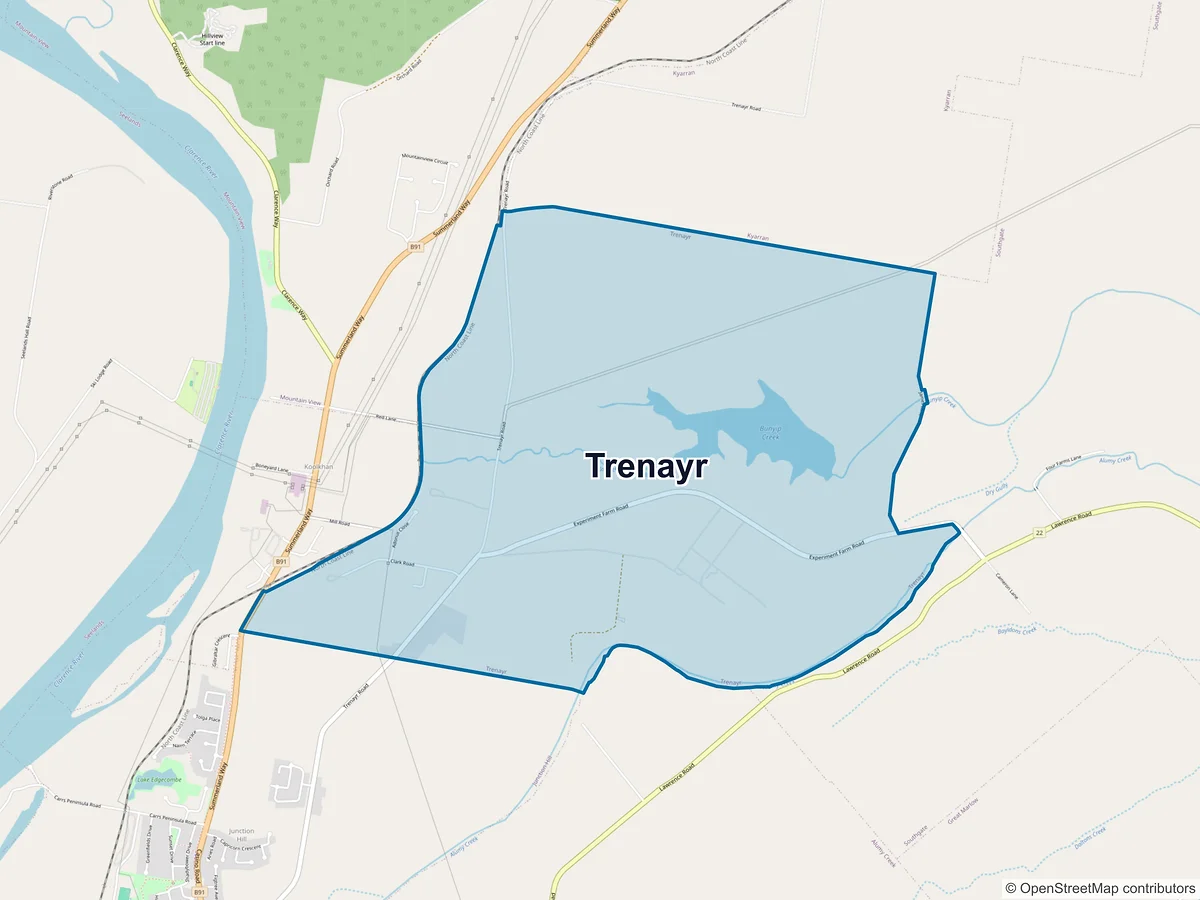 Map of Trenayr, NSW, Australia