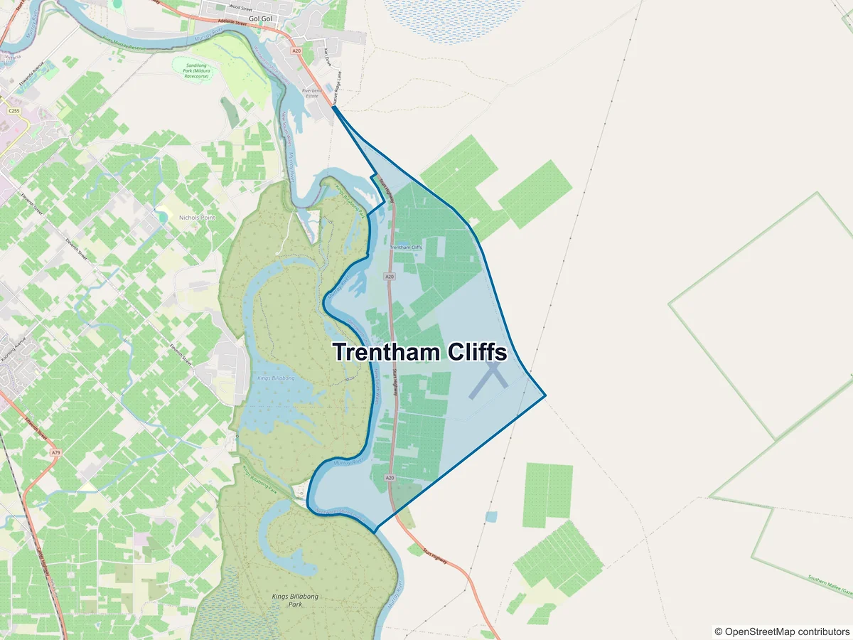 Map of Trentham Cliffs, NSW, Australia