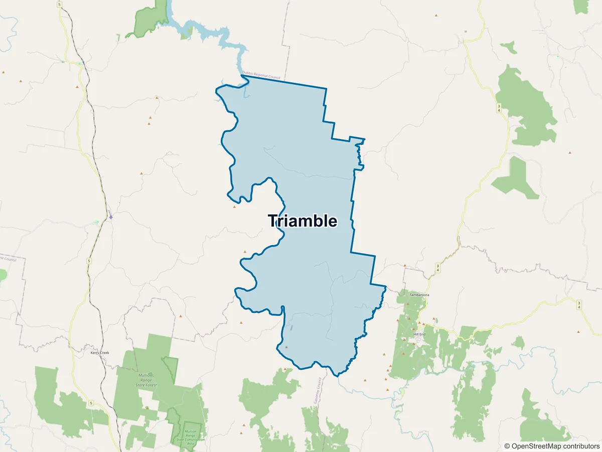 Map of Triamble, NSW, Australia