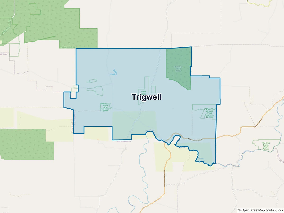 Map of Trigwell, WA, Australia