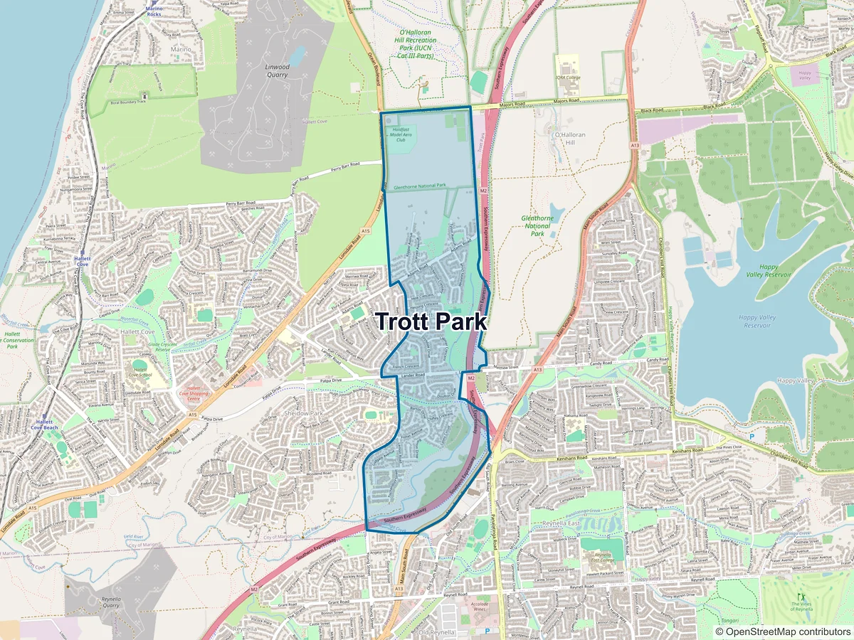 Map of Trott Park, SA, Australia