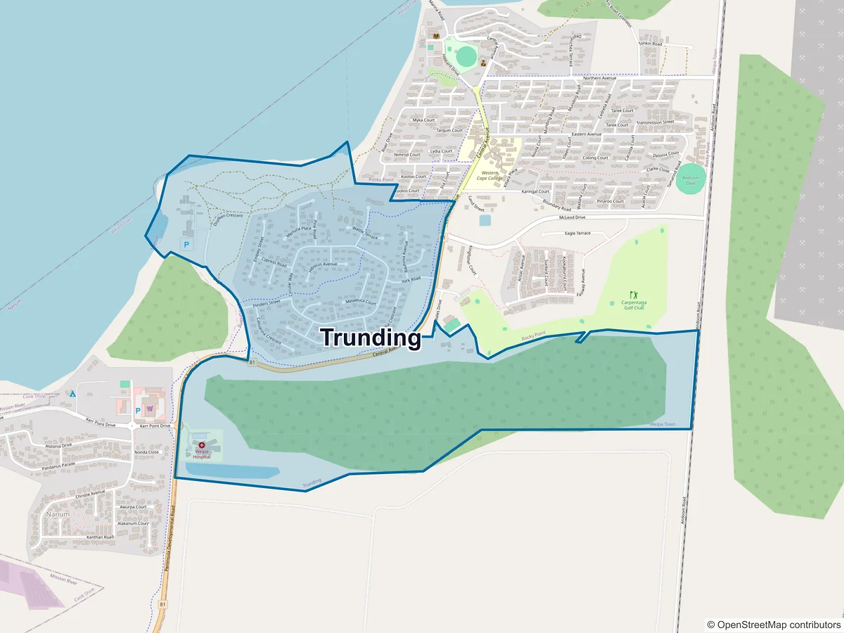 Map of Trunding, QLD, Australia