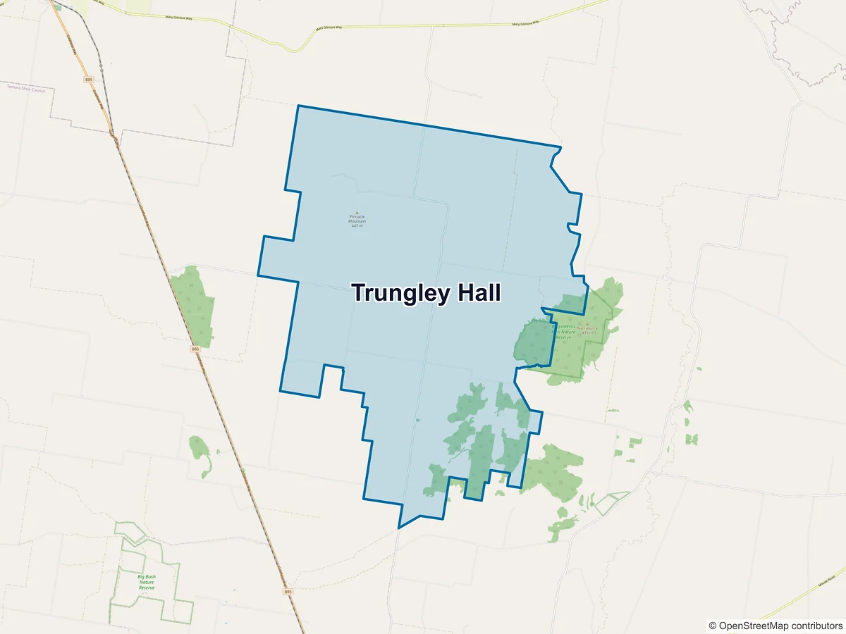 Map of Trungley Hall, NSW, Australia