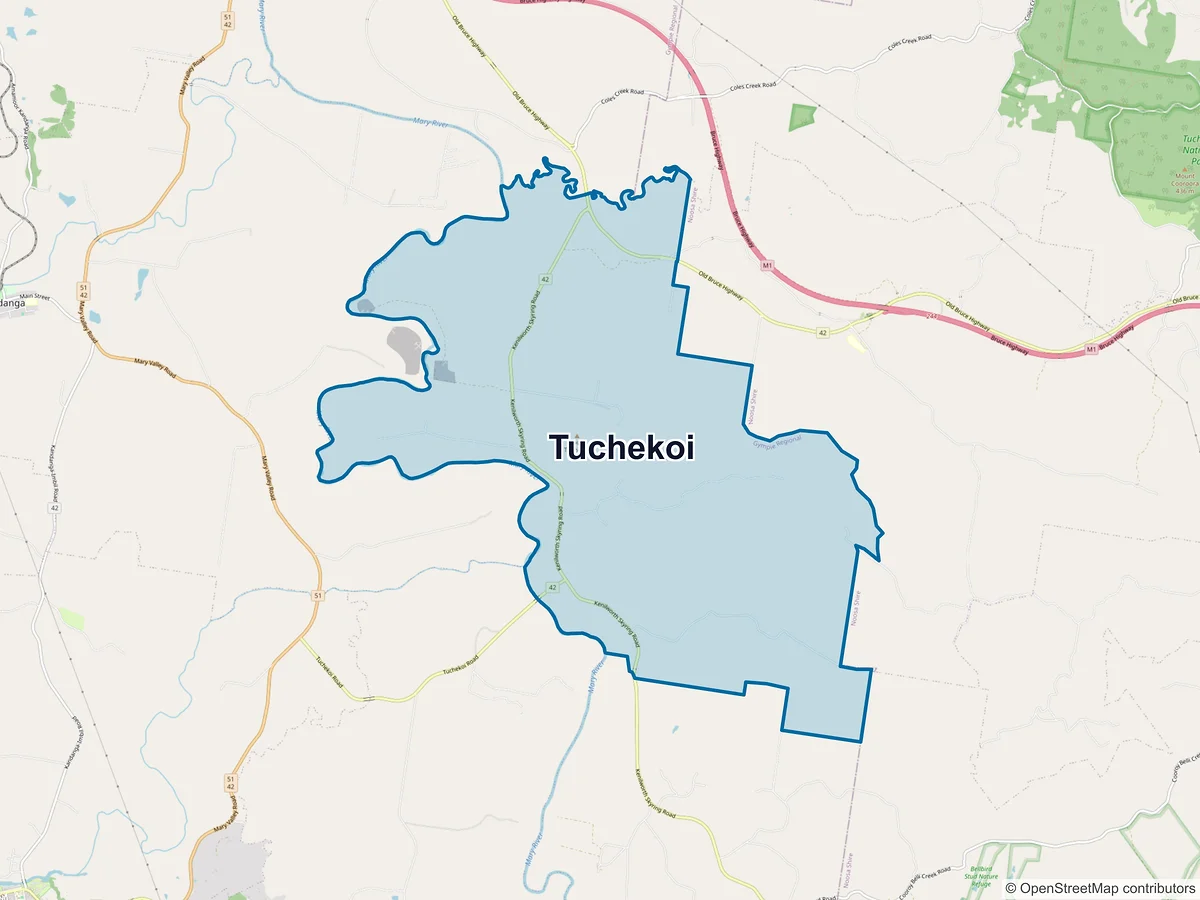 Map of Tuchekoi, QLD, Australia