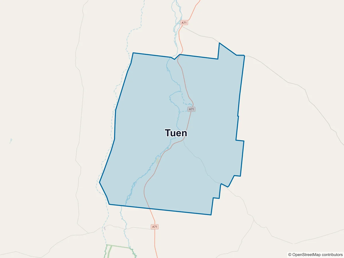 Map of Tuen, QLD, Australia