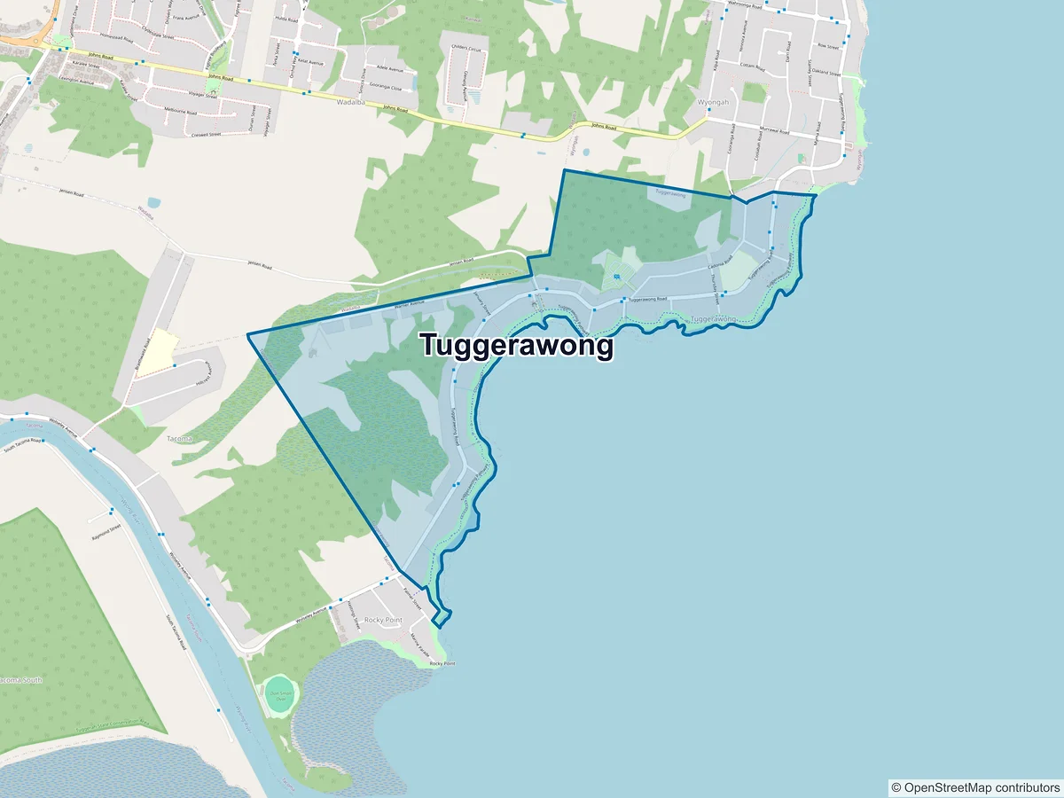 Map of Tuggerawong, NSW, Australia