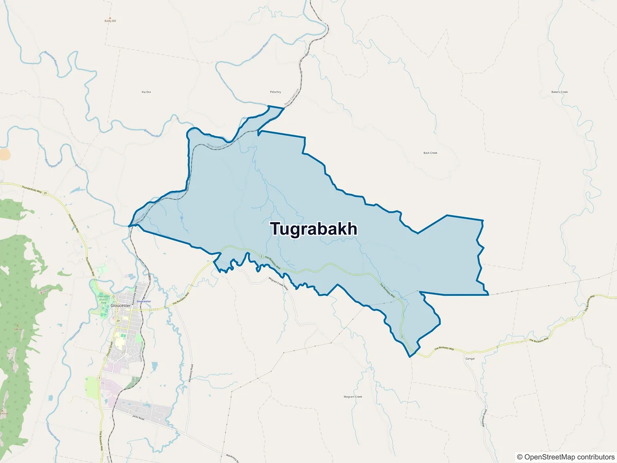 Map of Tugrabakh, NSW, Australia