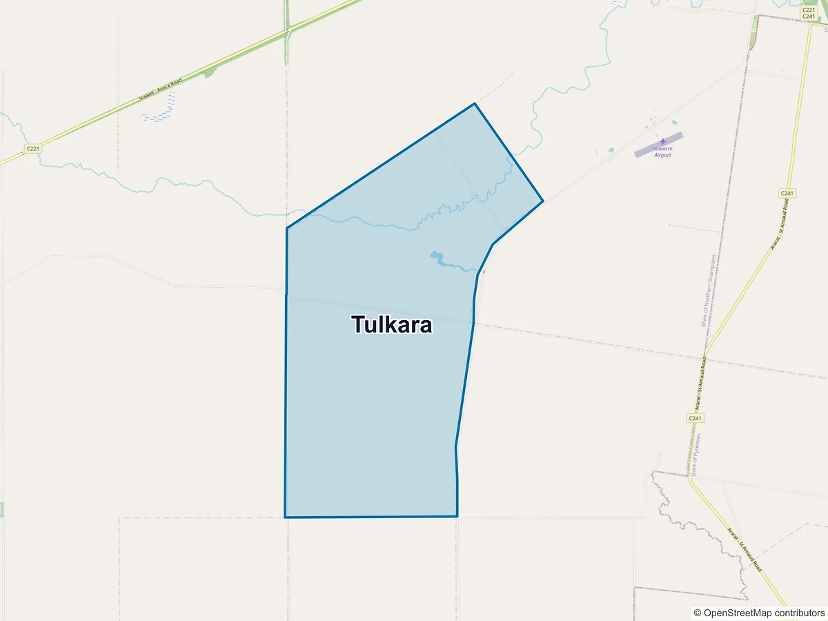 Map of Tulkara, VIC, Australia