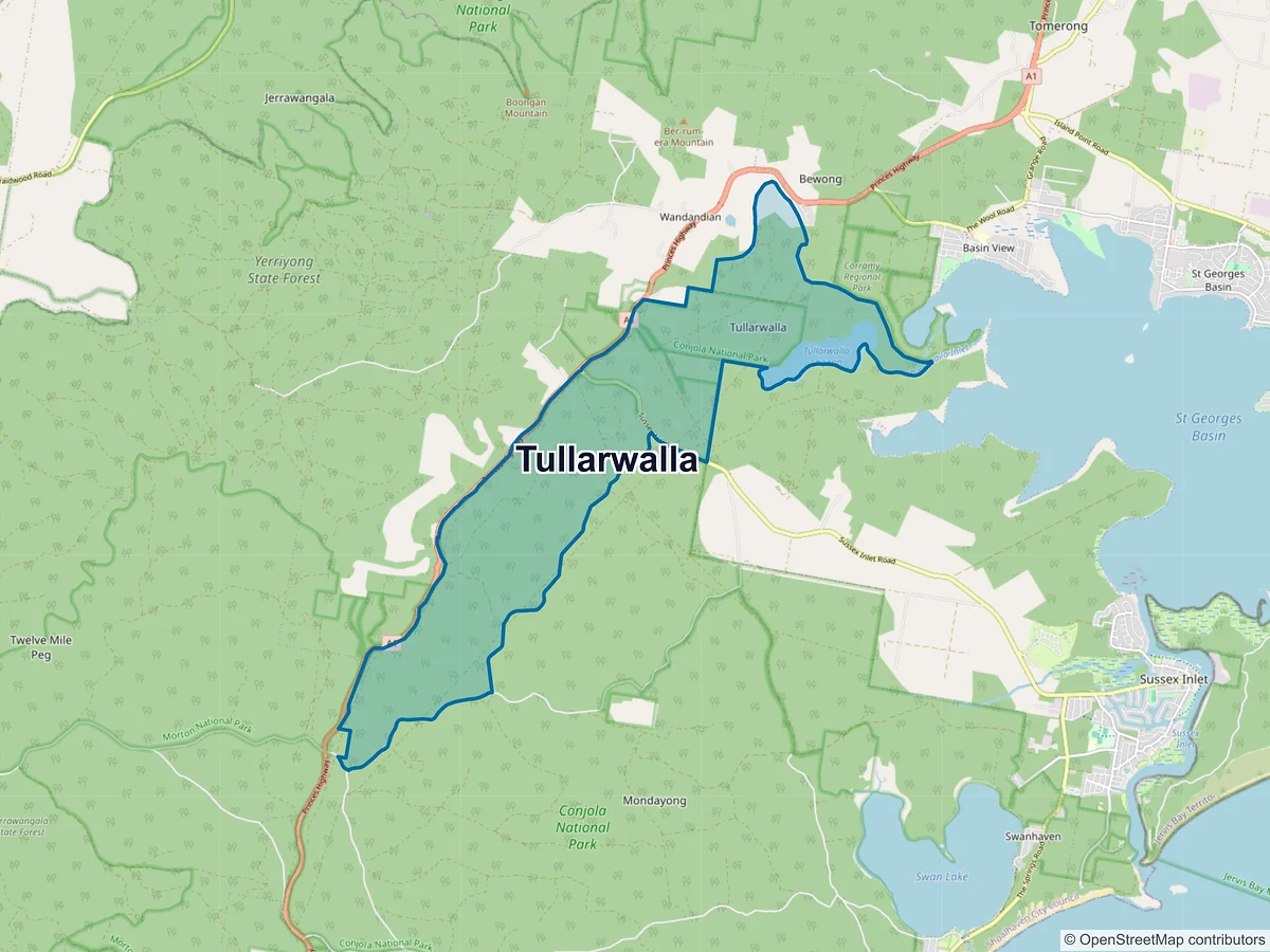 Map of Tullarwalla, NSW, Australia